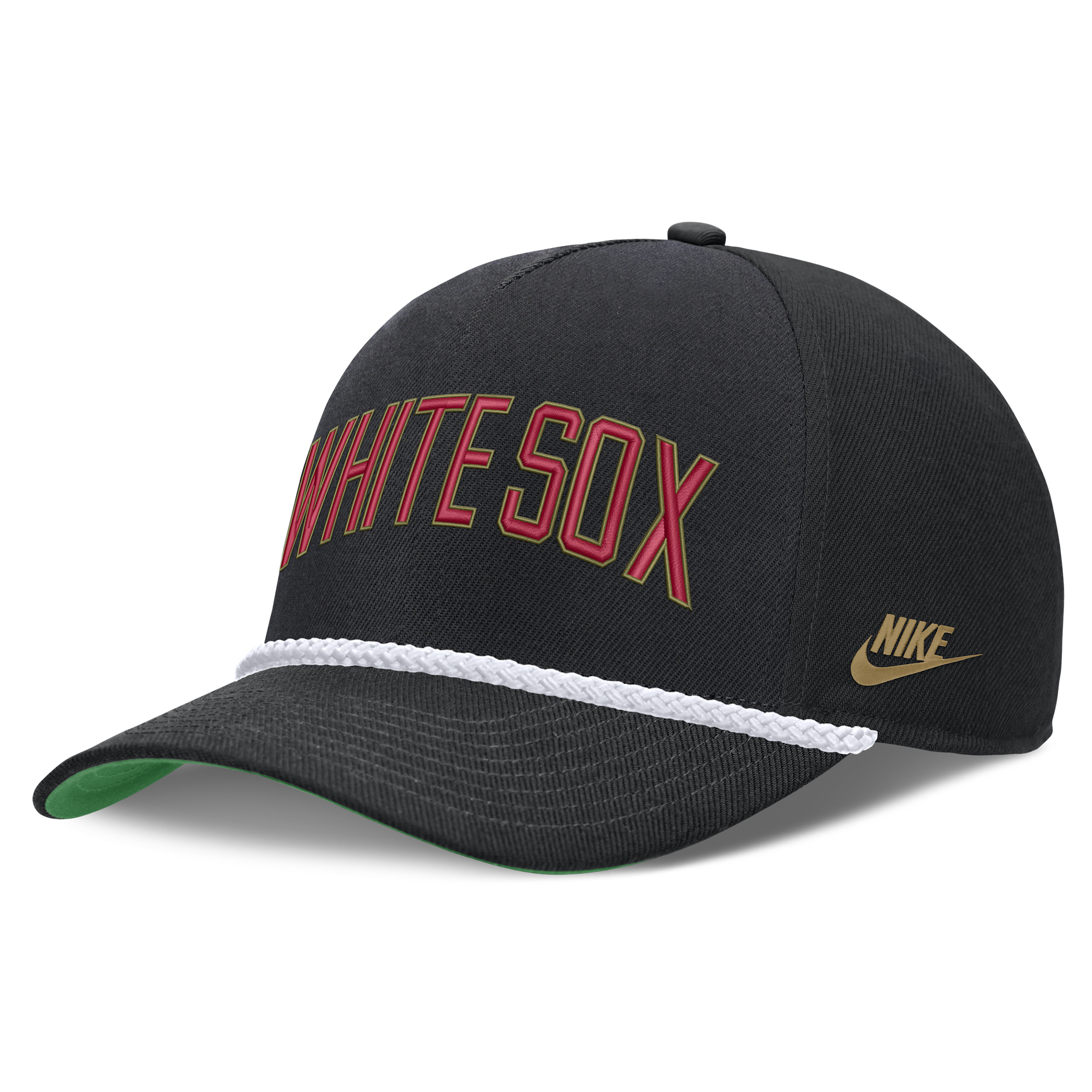Men's Nike Black Chicago White Sox Cooperstown Collection Rise Adjustable Hat - Black, Green
