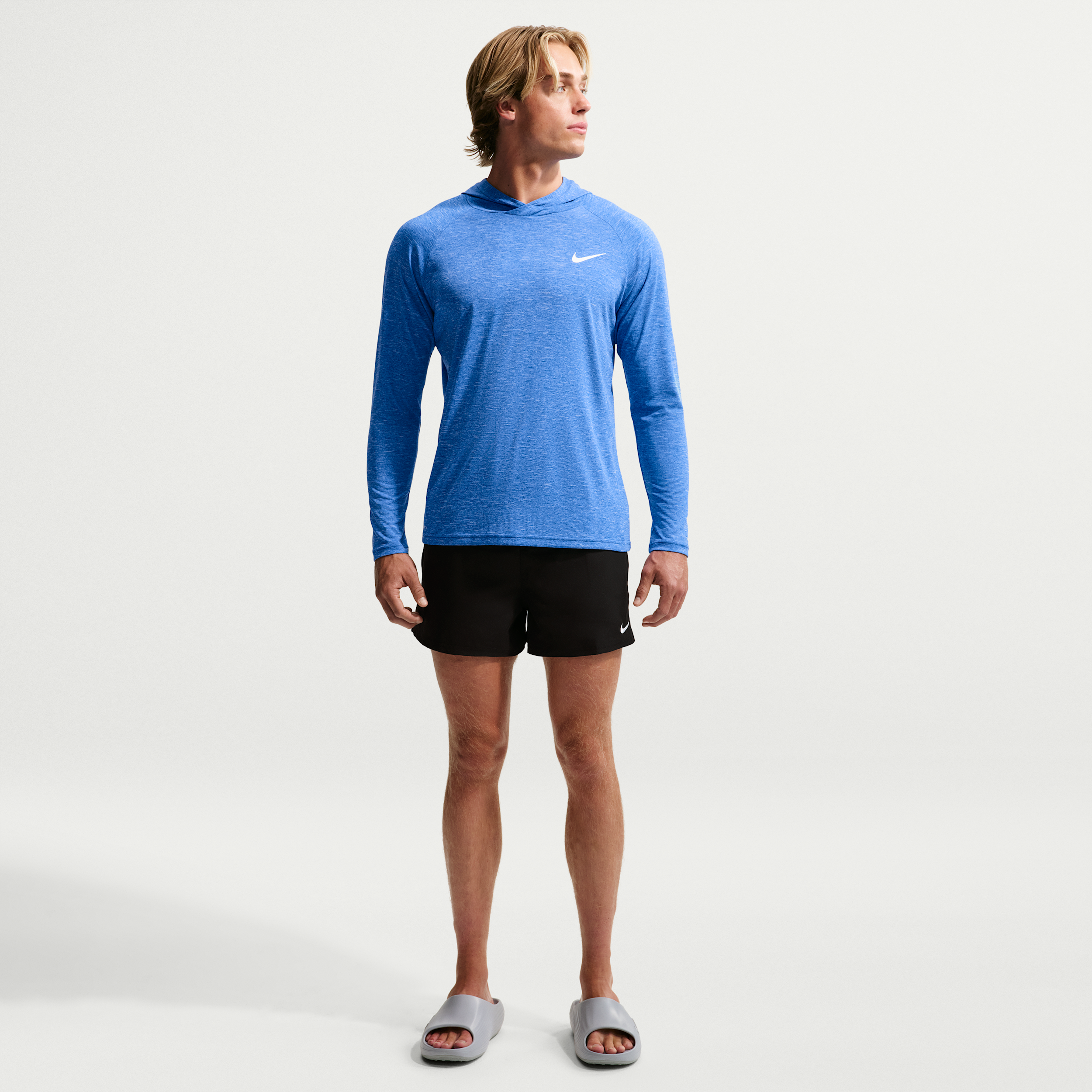 Nike Men's Swim Breaker Essential 3" Brief-Lined Volley Short in Black | NESSF561-001
