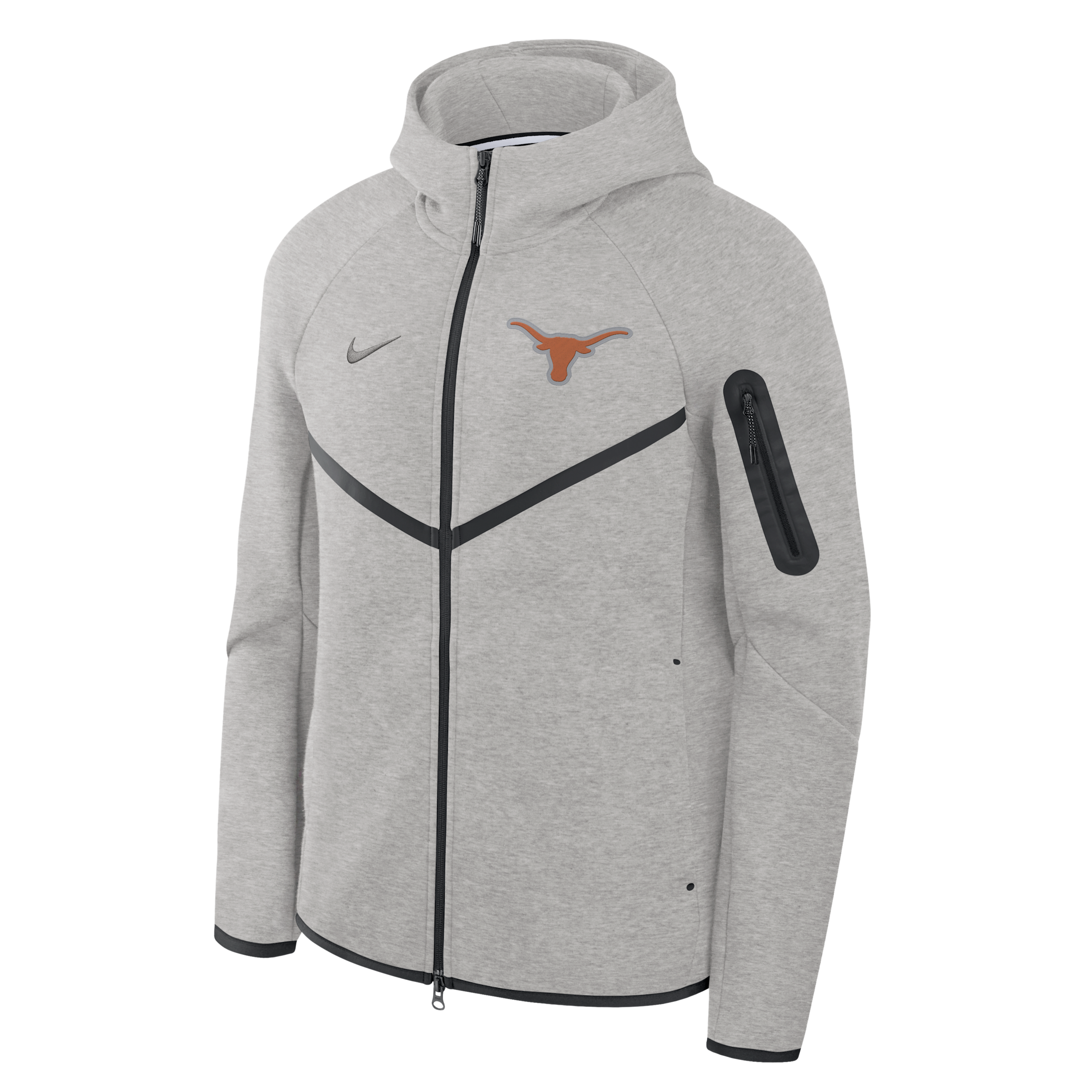Texas Tech Fleece Windrunner Nike Men's College Full-Zip Hooded Jacket in Grey | 05L4086NTXE-J35