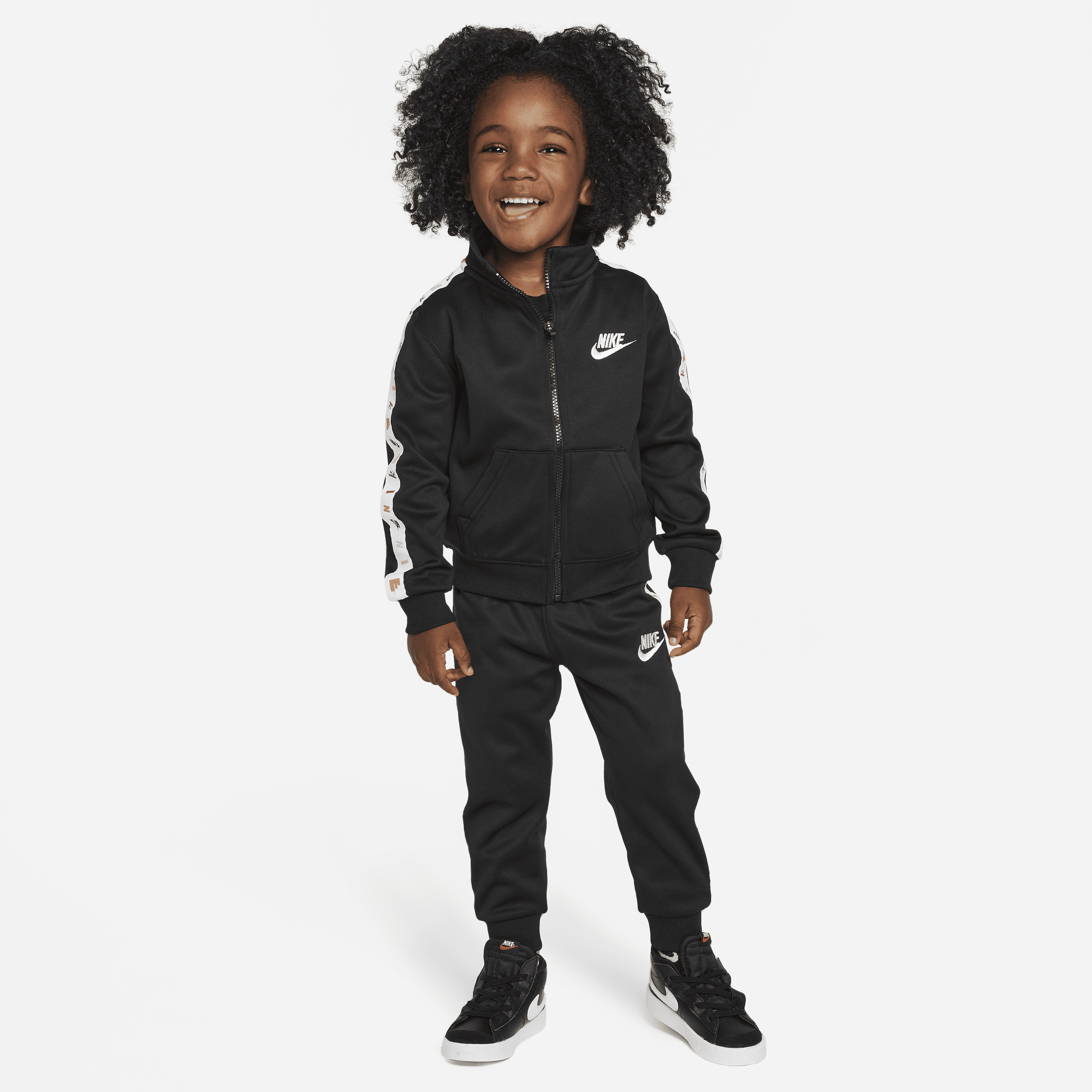 Nike Babies' Sportswear Club Dri-fit Toddler Tricot Set In Black