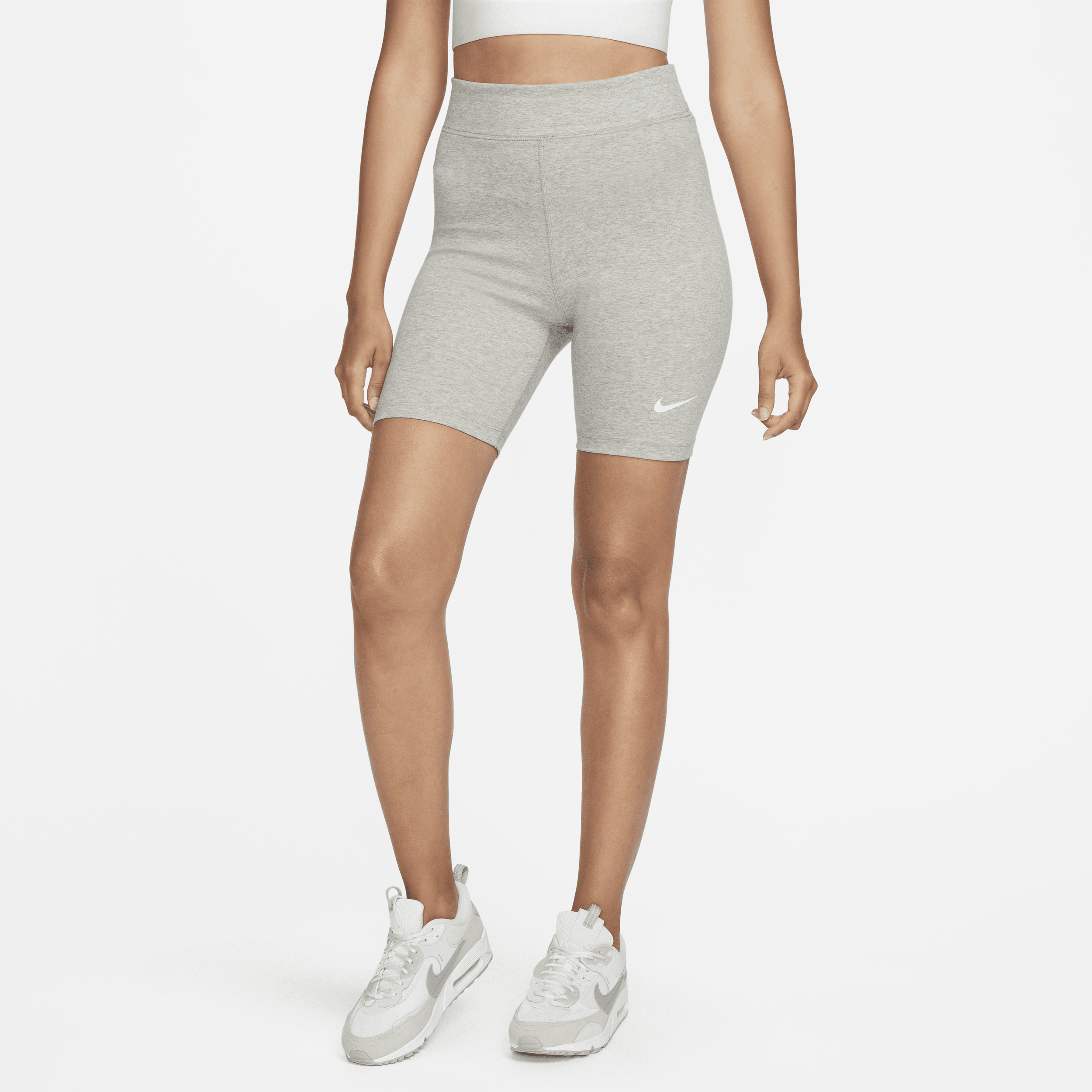 Nike Women's Sportswear Classic High-waisted 8" Biker Shorts In Grey