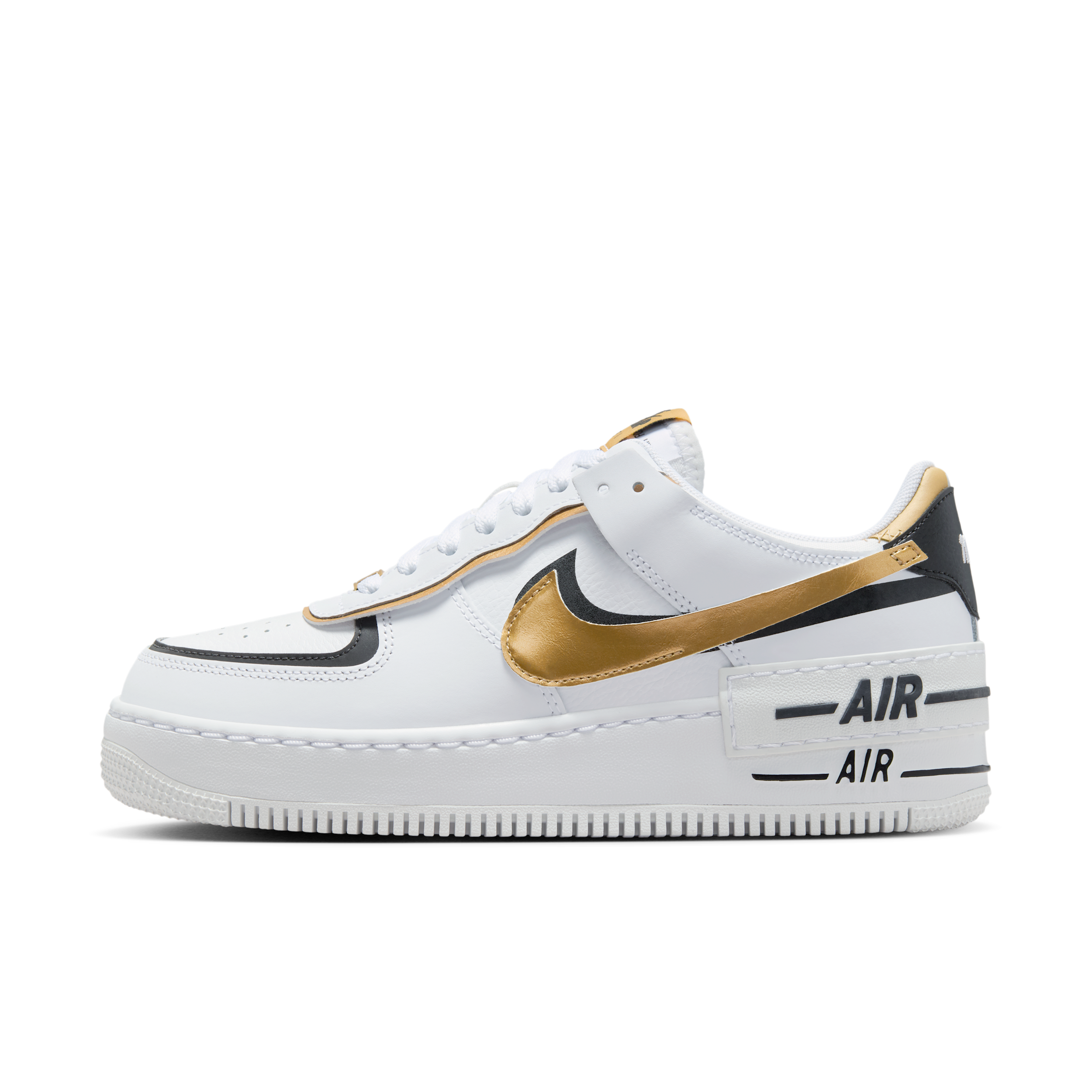Nike Women's Air Force 1 Shadow Shoes In White