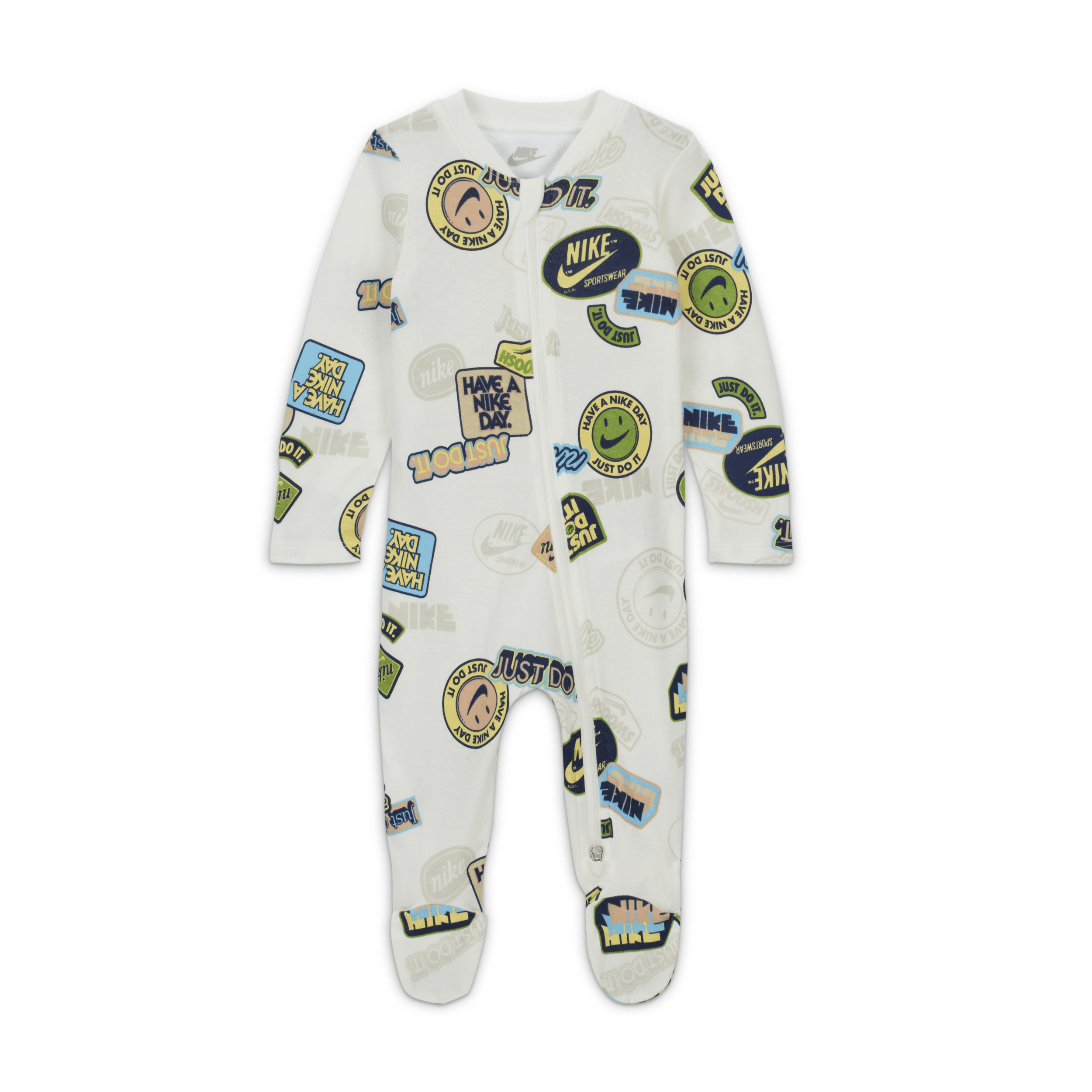 Nike Sportswear Baby (0-9m) Printed Footed Coverall In White