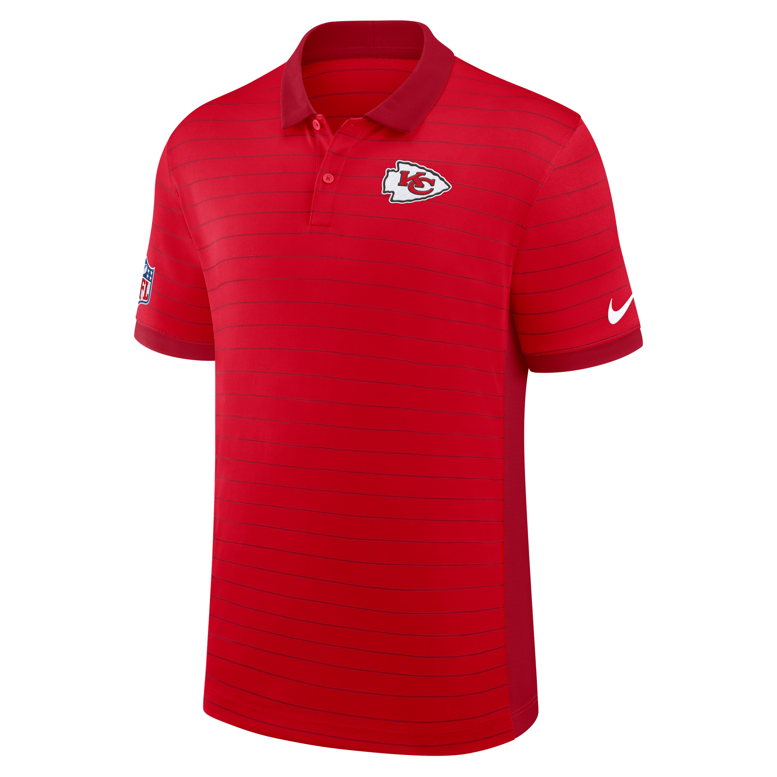Kansas City Chiefs Sideline Victory Stripe Nike Men's Dri-FIT NFL Polo in Red | 03BG0CDS7G-RPE
