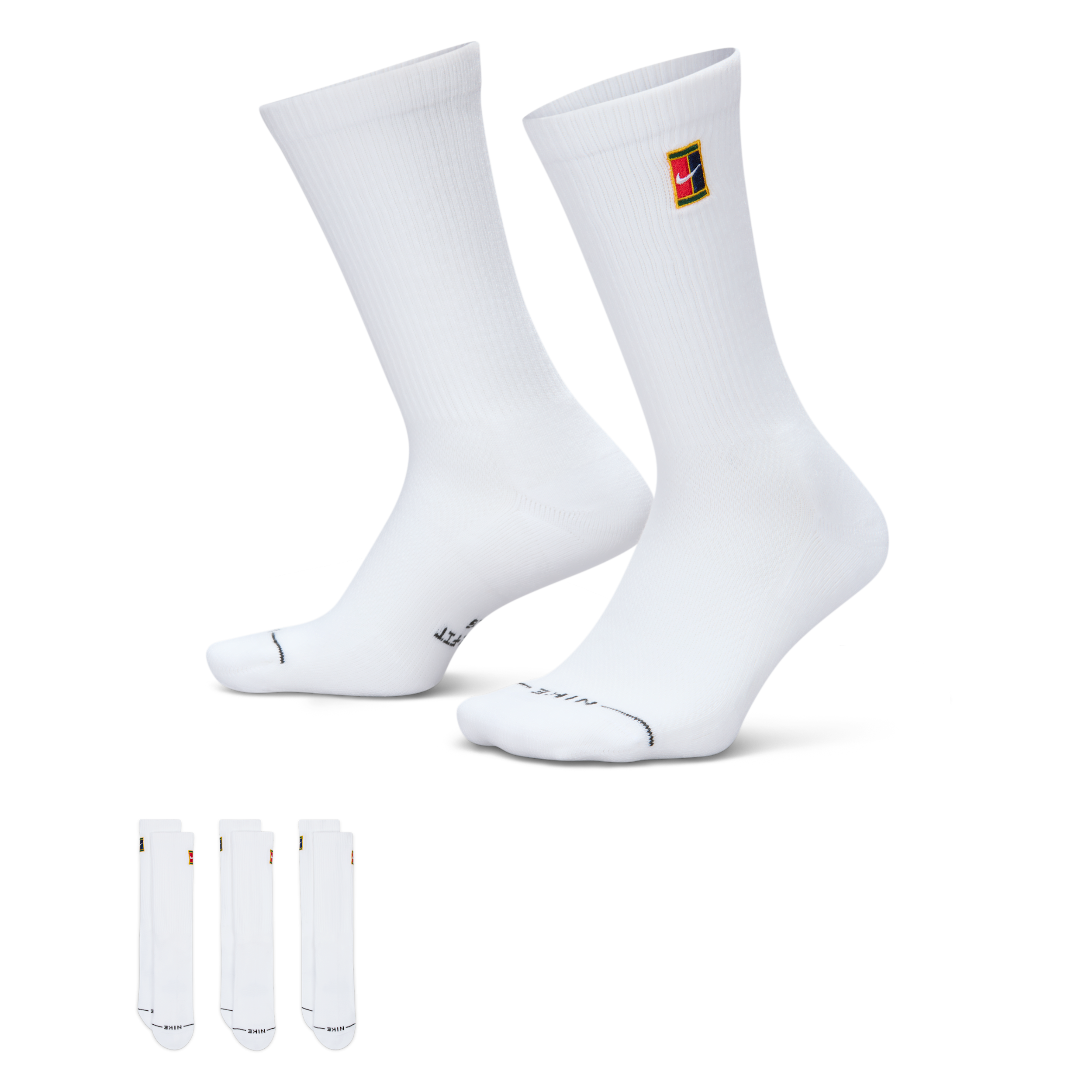 Nike Unisex Everyday Elevated Crew Socks (3 Pairs) in Multicolor | IH8633-901
