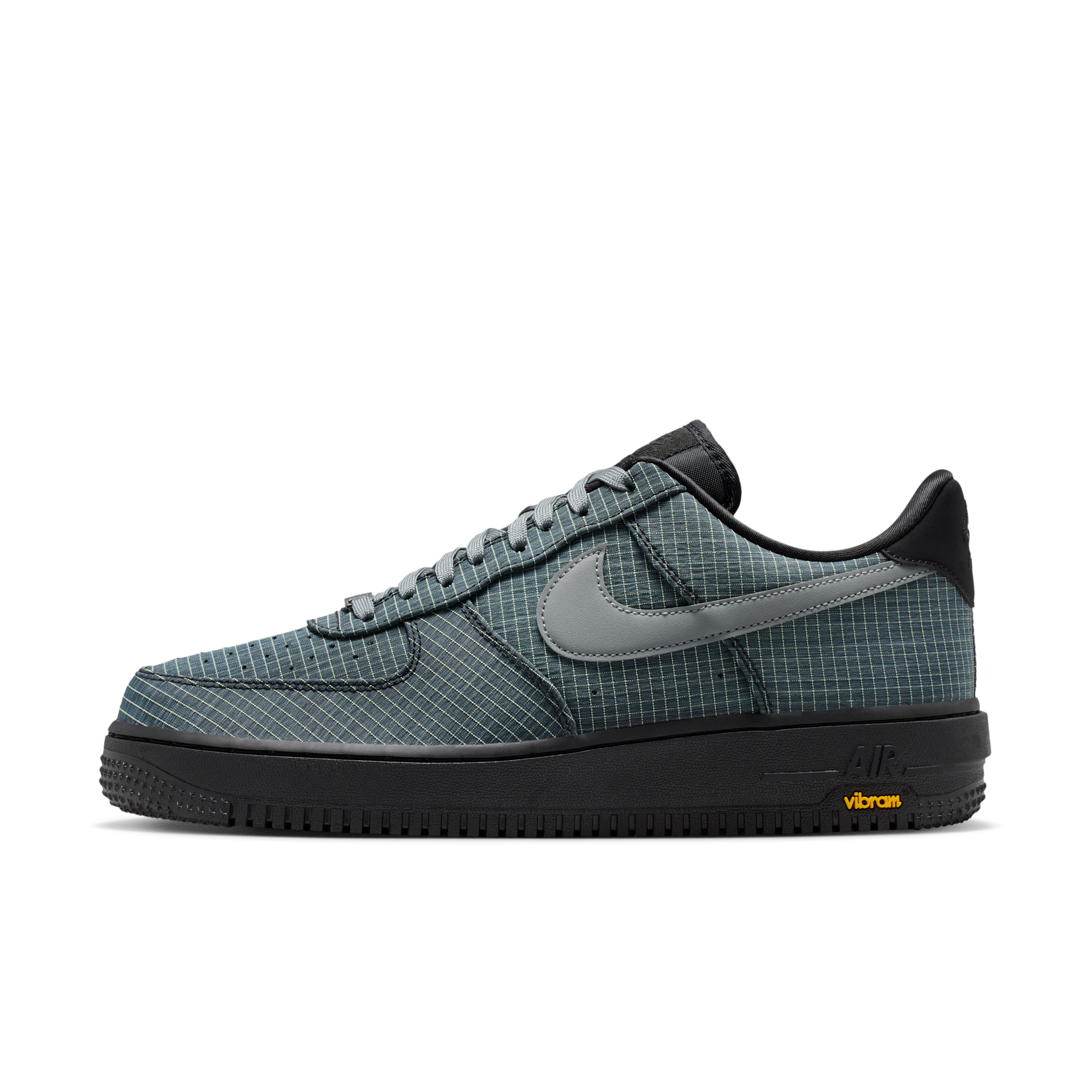 Nike Men's Air Force 1 '07 LX Vibram Casual Shoes in Black/Light Lemon Twist/Speed Yellow Size: 12.0