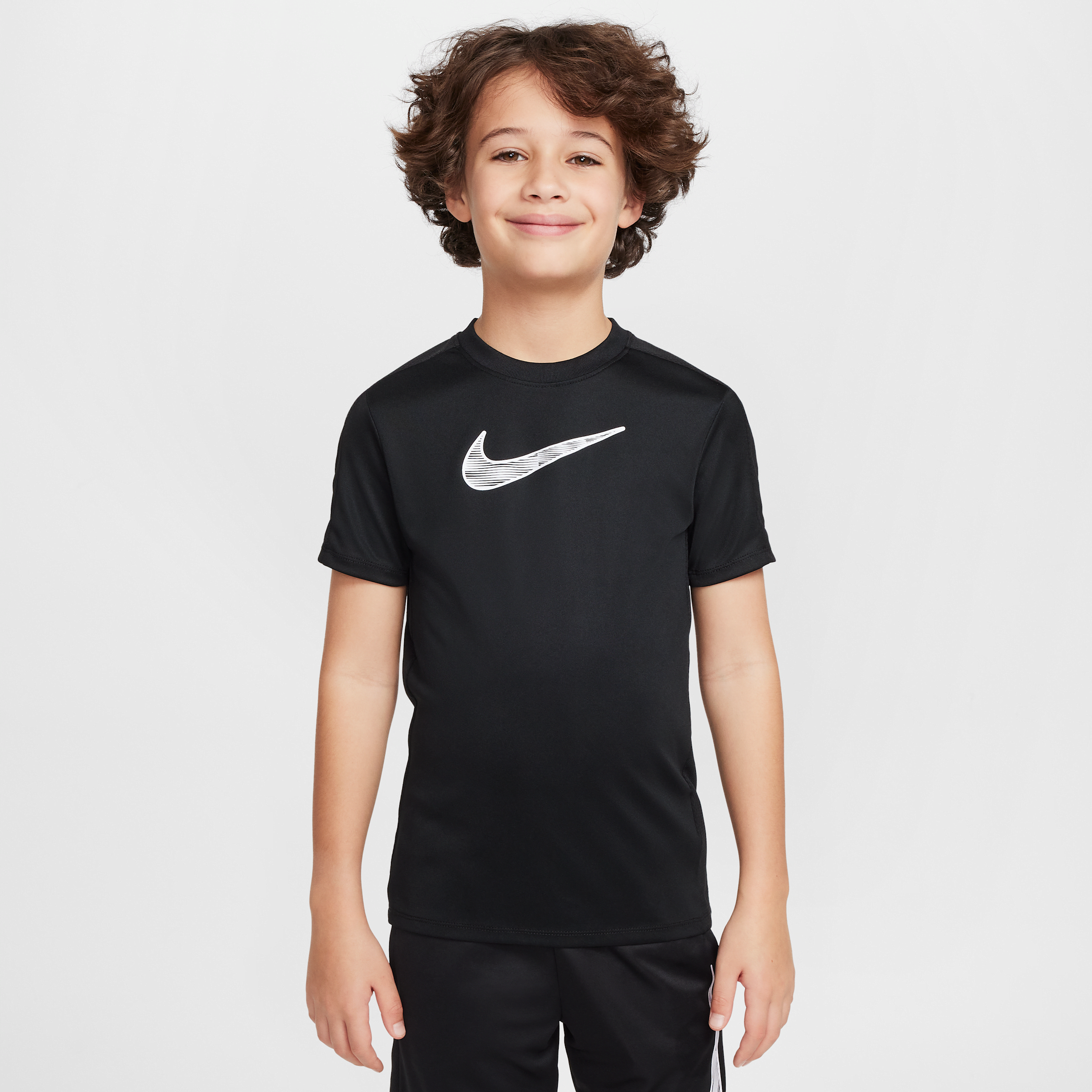 Nike Trophy23 Big Kids' Dri-fit Short-sleeve Top In Black