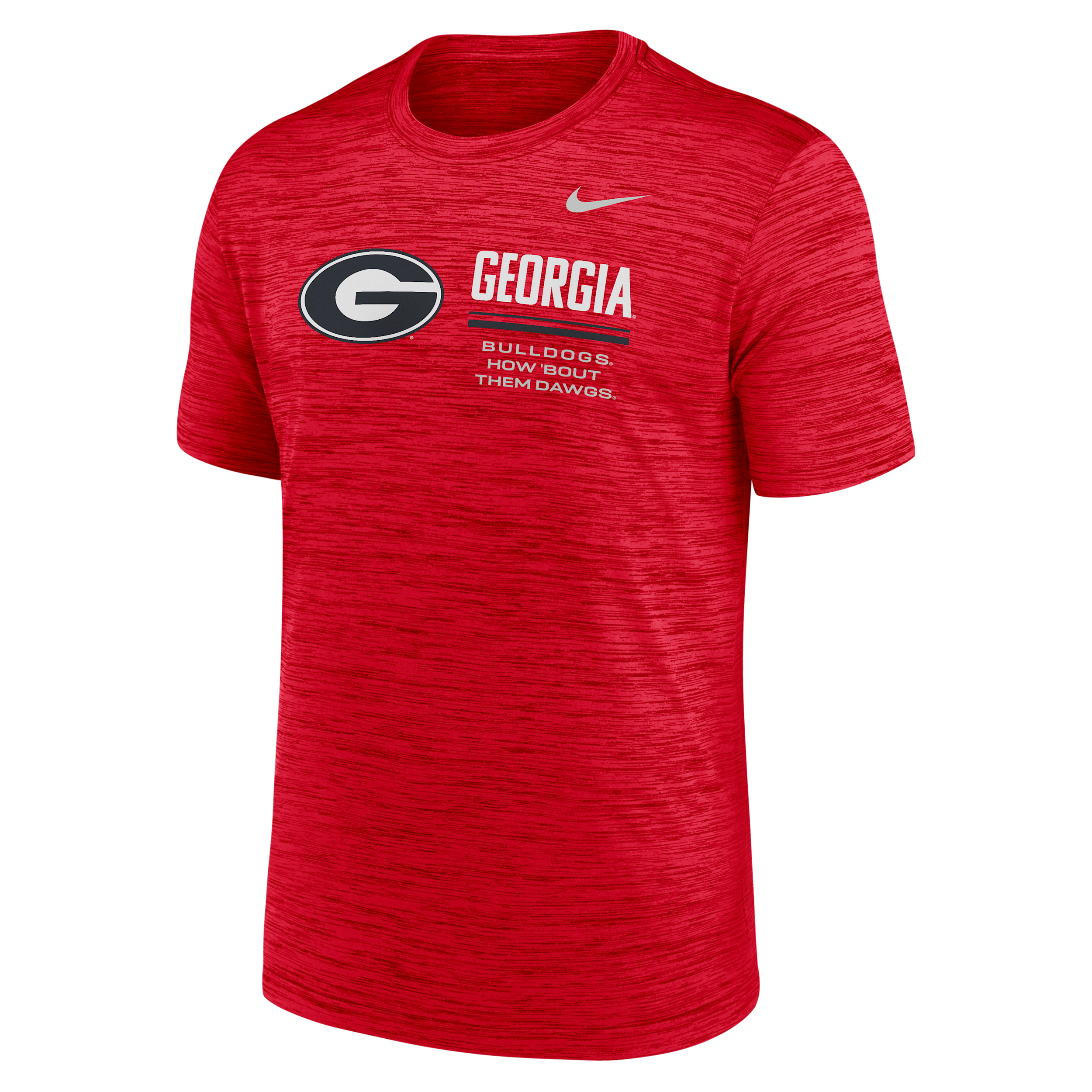 Georgia Sideline Velocity Nike Men's Dri-FIT College T-Shirt in Red | 02ER65NGBN-PCW