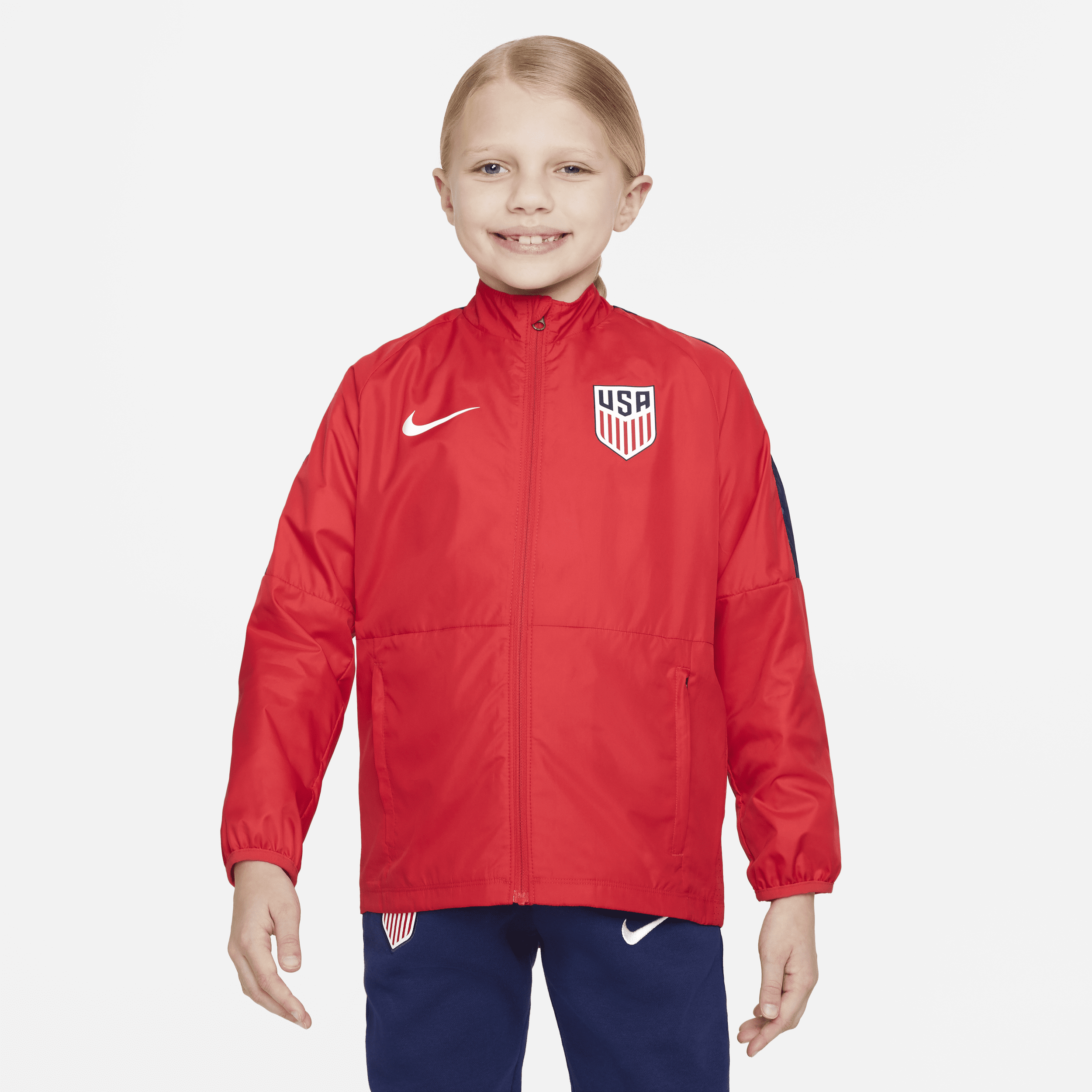 Nike U.s. Repel Academy Awf Big Kids' Soccer Jacket In Red
