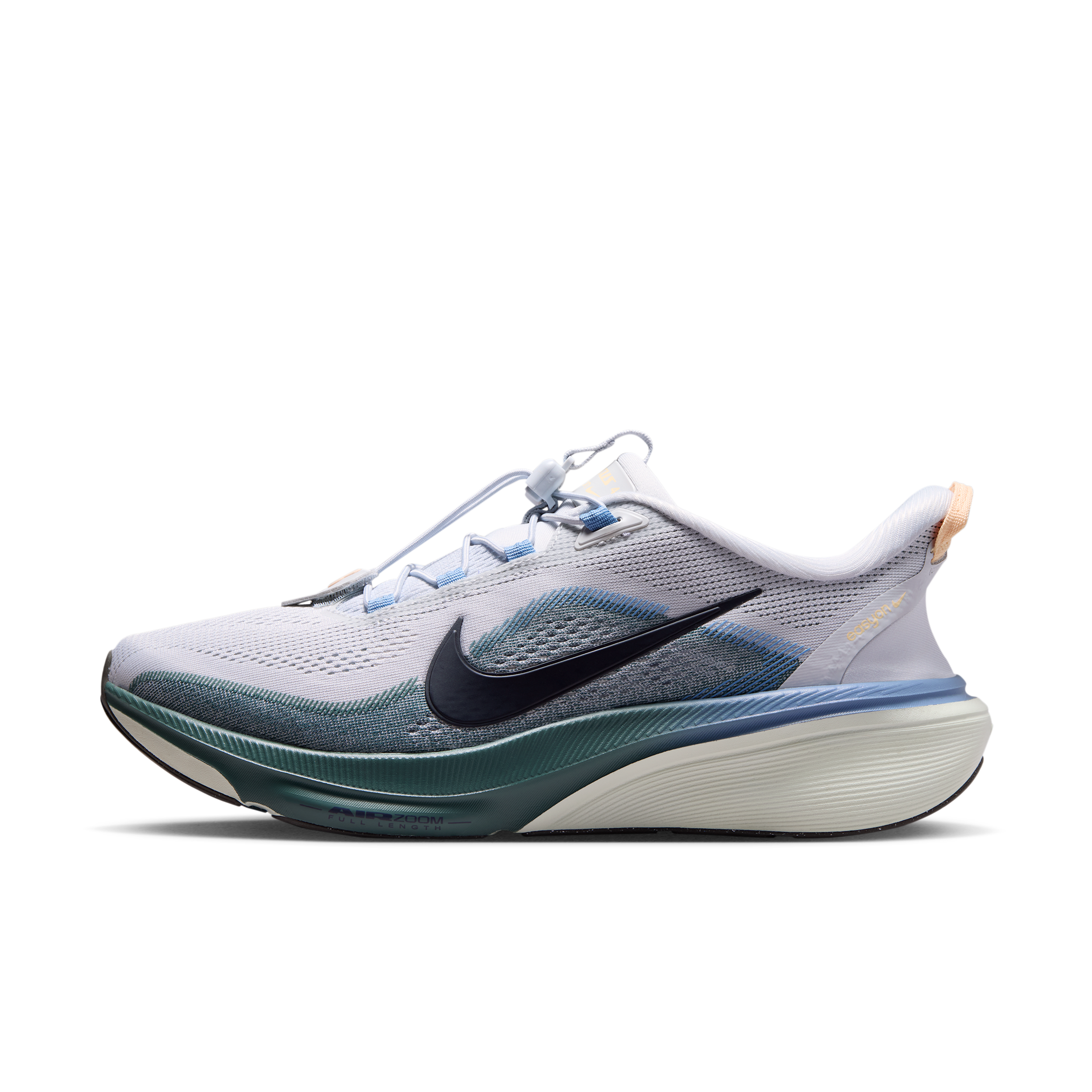 Nike Men's Pegasus 42 EasyOn Running Shoes in Pure Platinum/Mineral Slate/Work Blue Size: 13.0