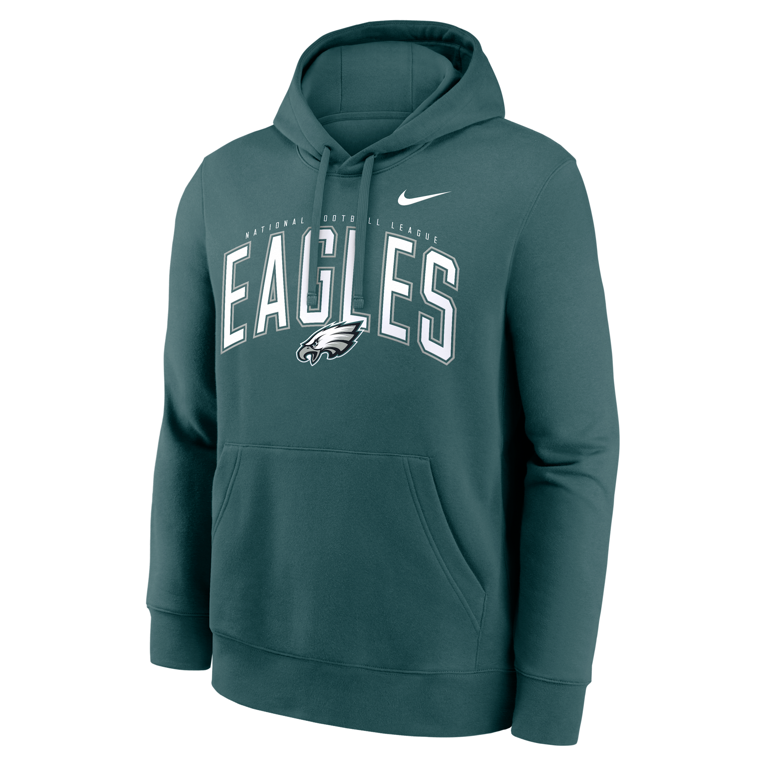 Nike Men's Philadelphia Eagles Expect Victory Club Hooded Fleece Pullover Hoodie - Midnight Green