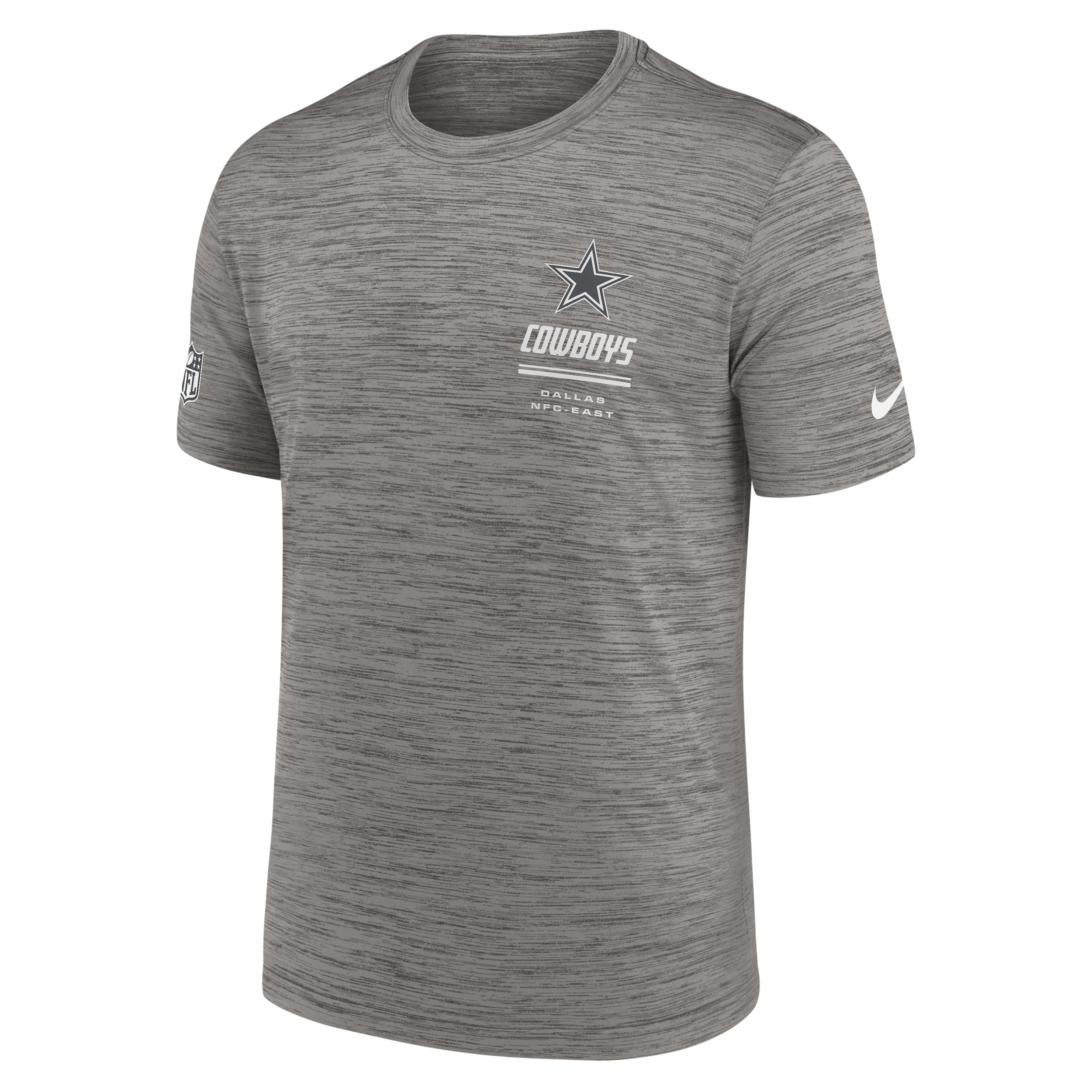 Dallas Cowboys Sideline Team Issue Velocity Nike Men's Dri-FIT NFL T-Shirt in Grey | 02ER06G7RD-7VD