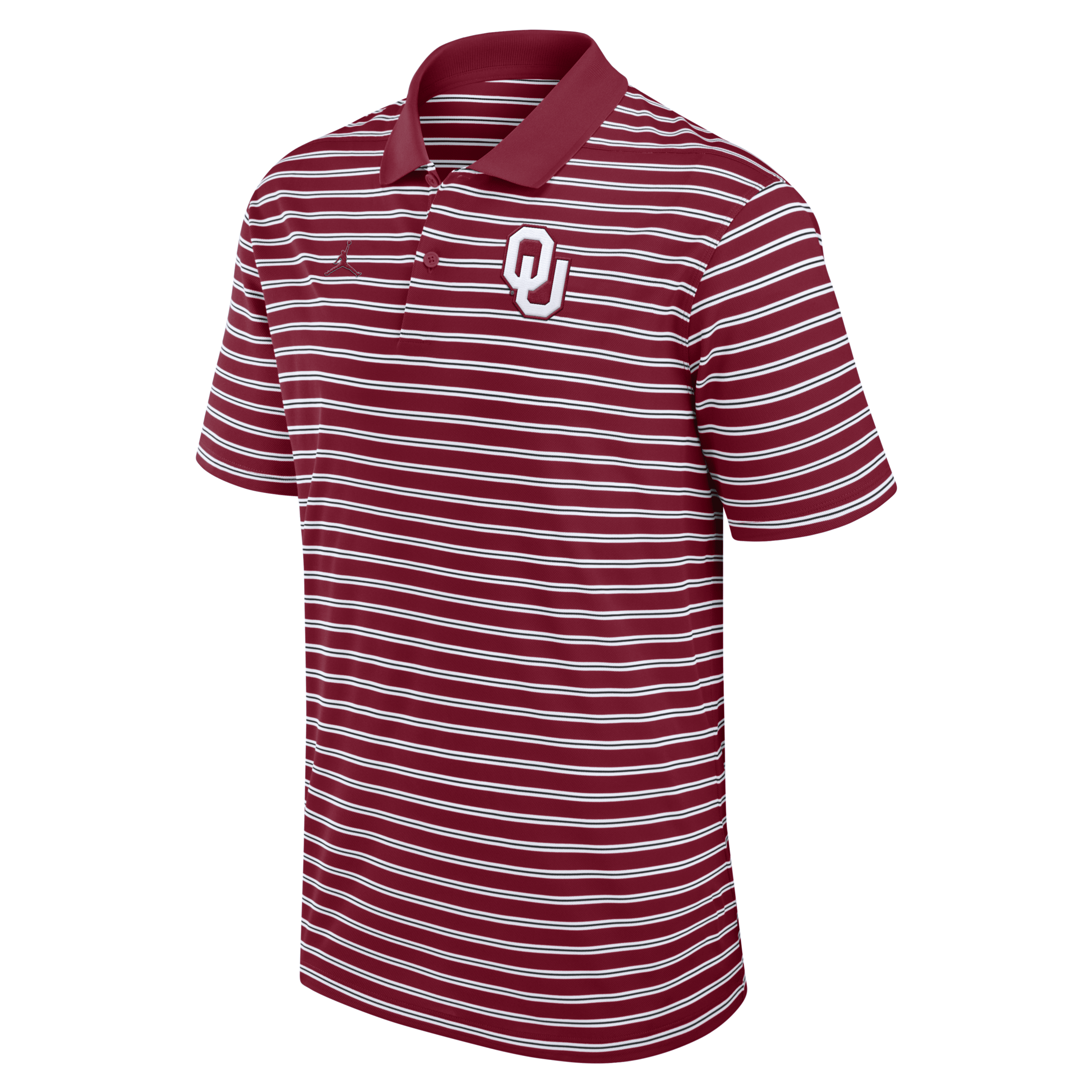 JORDAN MEN'S OKLAHOMA SOONERS PRIMETIME VICTORY STRIPED  DRI-FIT COLLEGE POLO 1015709648