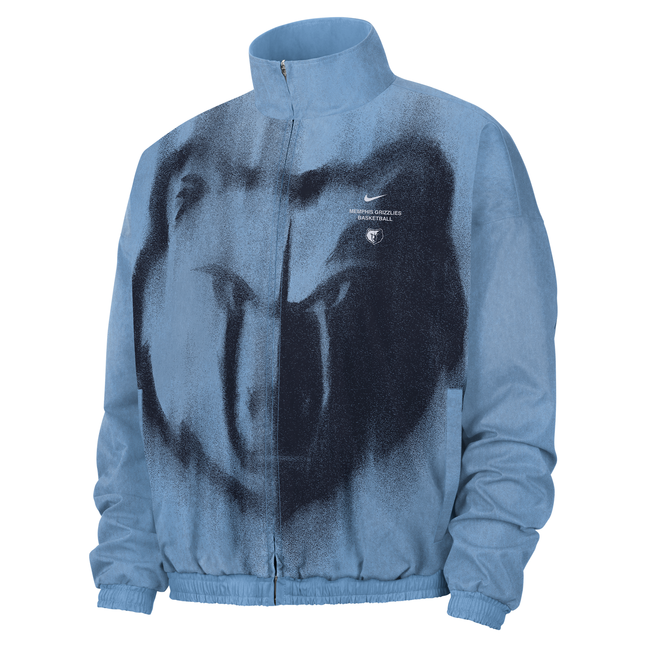 Men's Nike Light Blue Memphis Grizzlies 2026/27 Standard Issue On-Court Game Theater Loud Full-Zip Jacket
