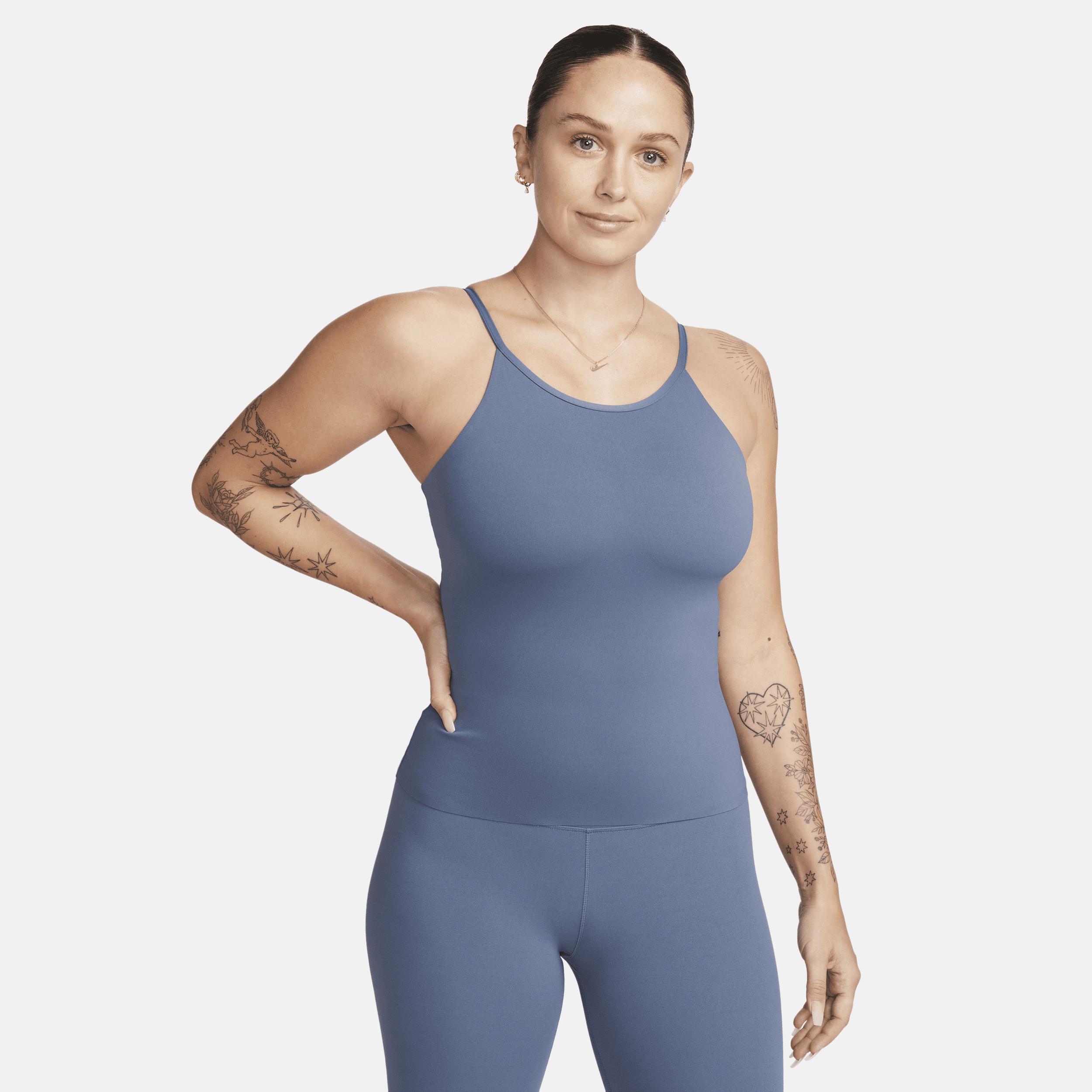 Shop Nike Women's Zenvy Dri-fit Tank Top In Blue