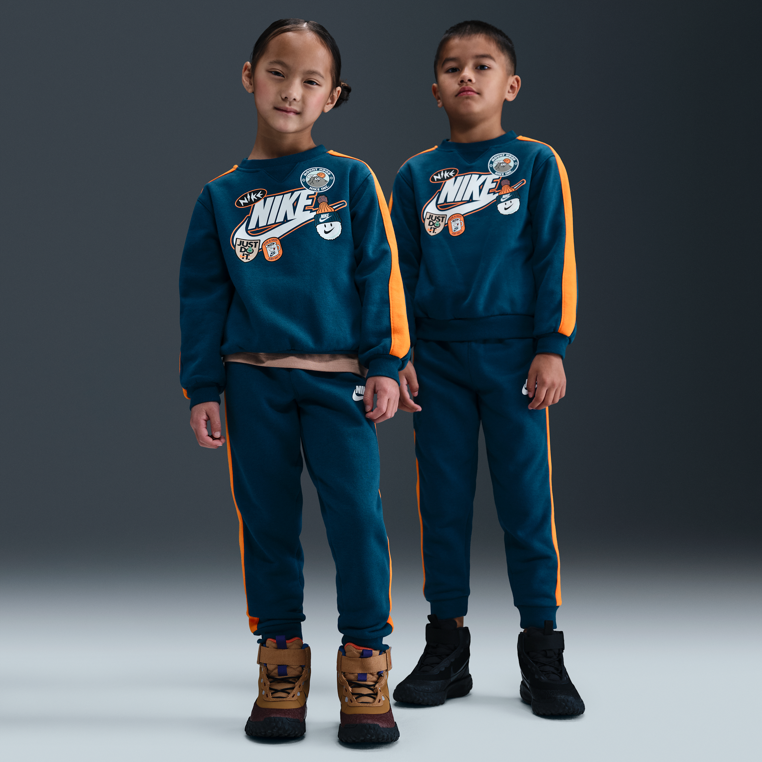 Nike Little Kids' 2-piece Fleece Pants Set In Blue