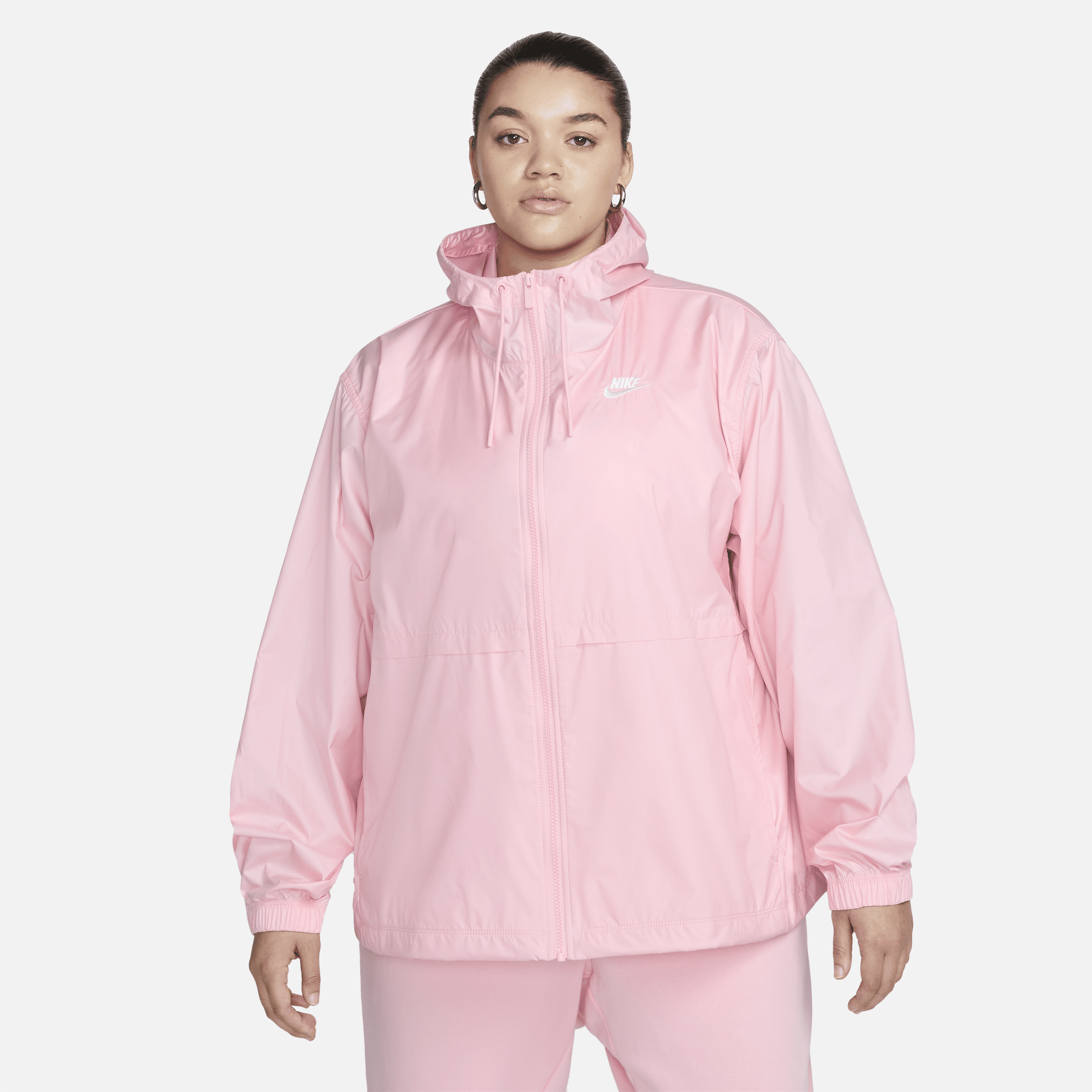 Nike Women's  Sportswear Essential Repel Woven Jacket (plus Size) In Pink