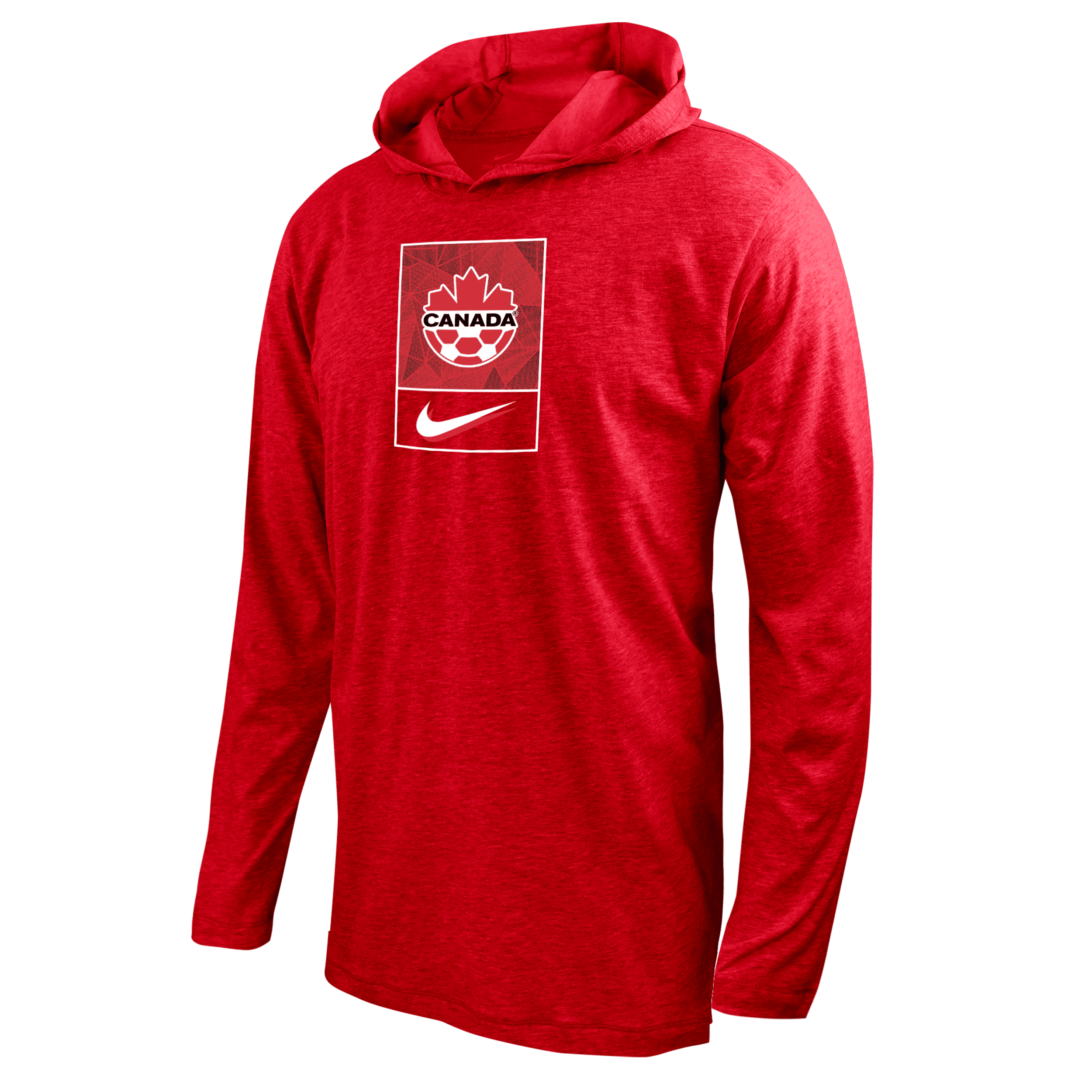 Nike Canada  Men's Soccer Long-sleeve Hooded T-shirt In Red