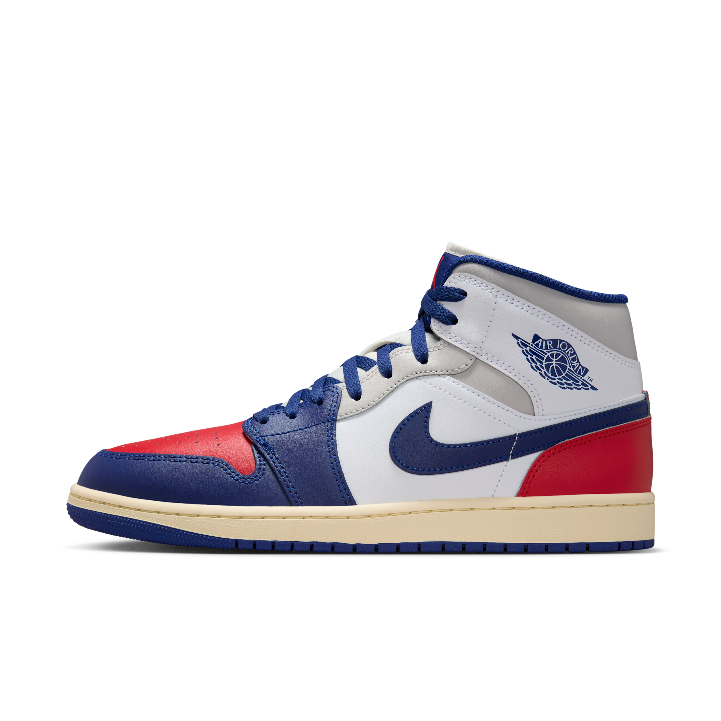Jordan Men's Air 1 Mid Shoes In White