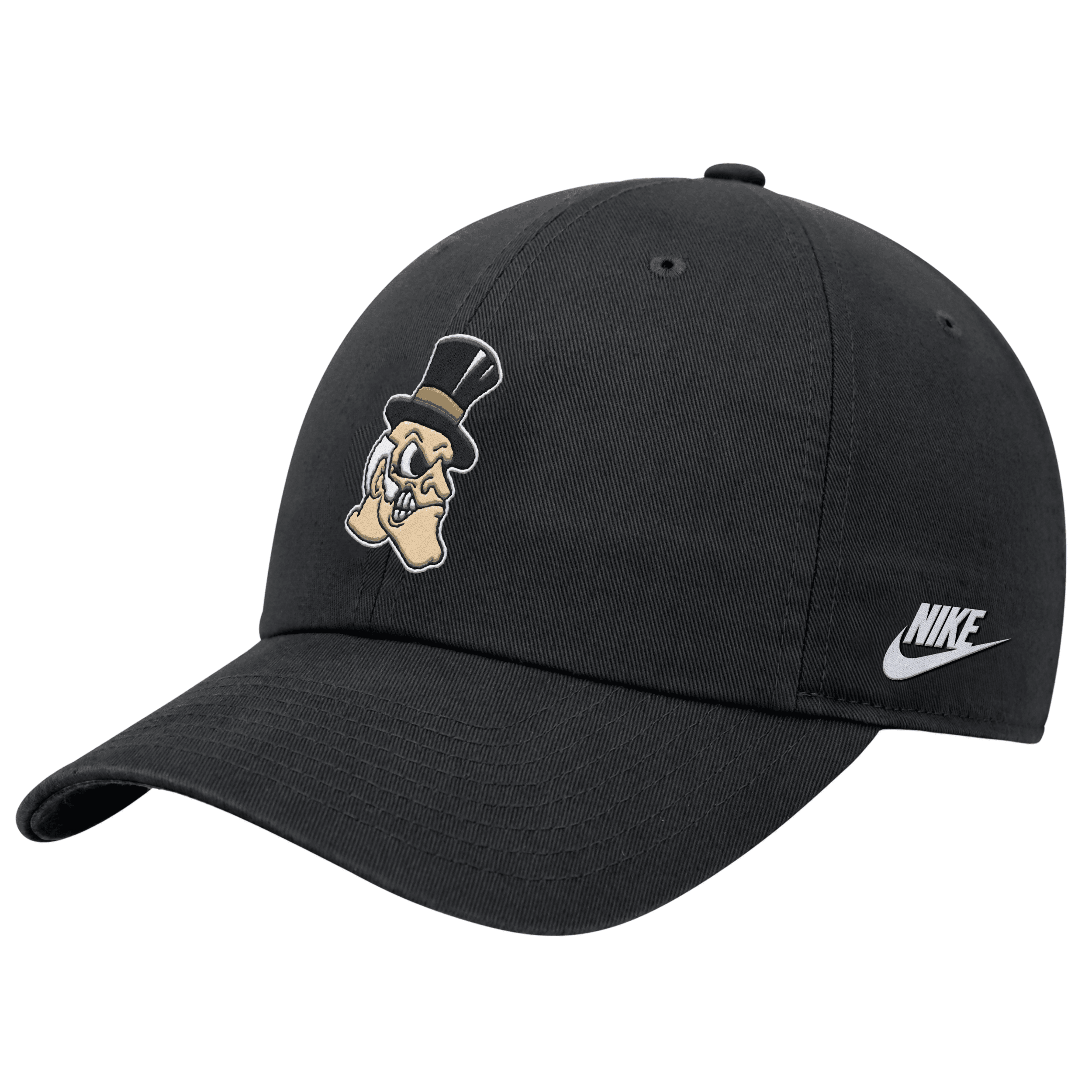 Nike Wake Forest  Unisex College Cap In Black