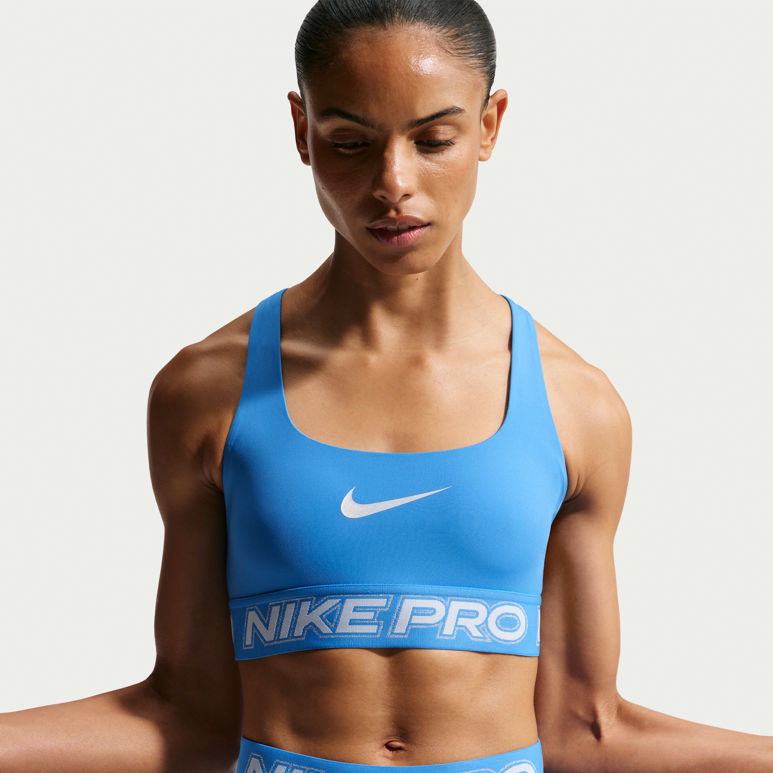 Women's Nike Pro Light-Support Non-Padded Sports Bra in Blue | IF0214-435