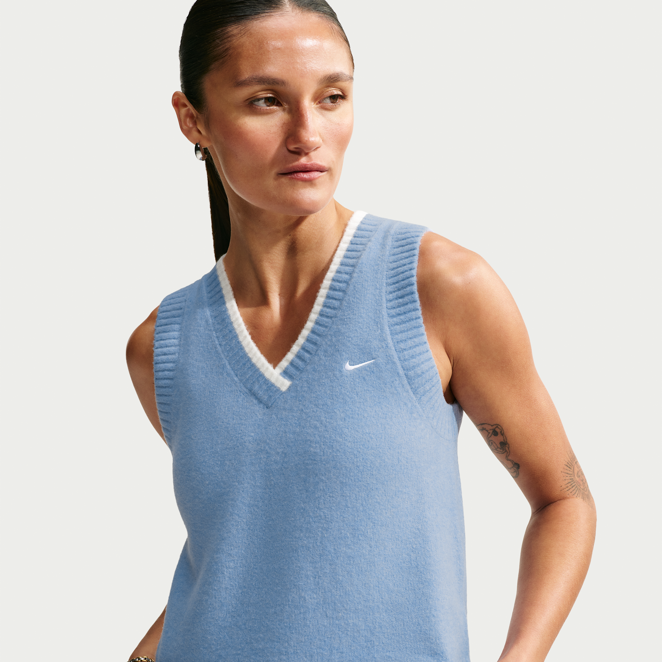 Women's Nike Sportswear Chill Knit Loose Sweater Vest in Blue | IM5522-486