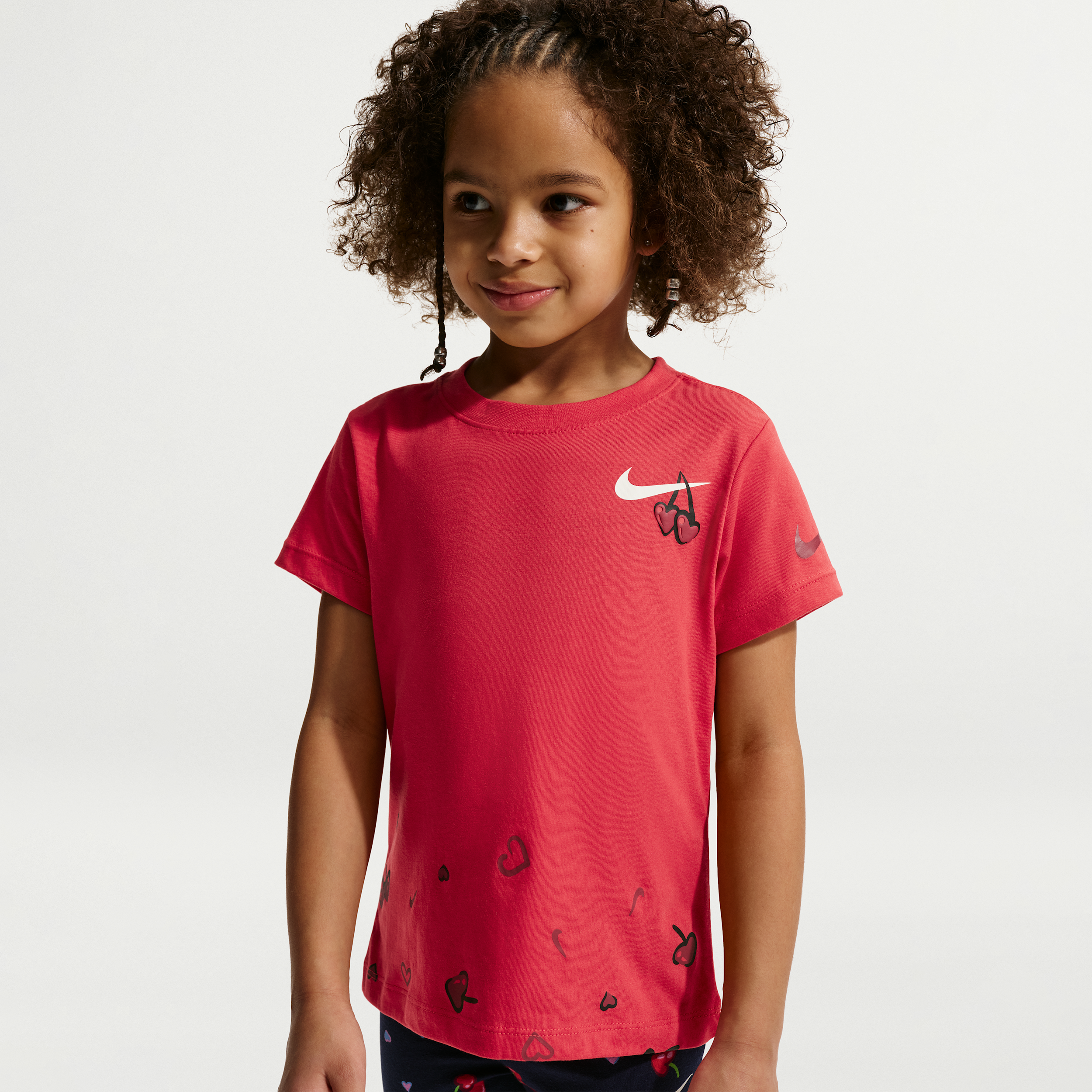Nike Cherry Little Kids' Ringlet T-Shirt in Red | 36N666-U10
