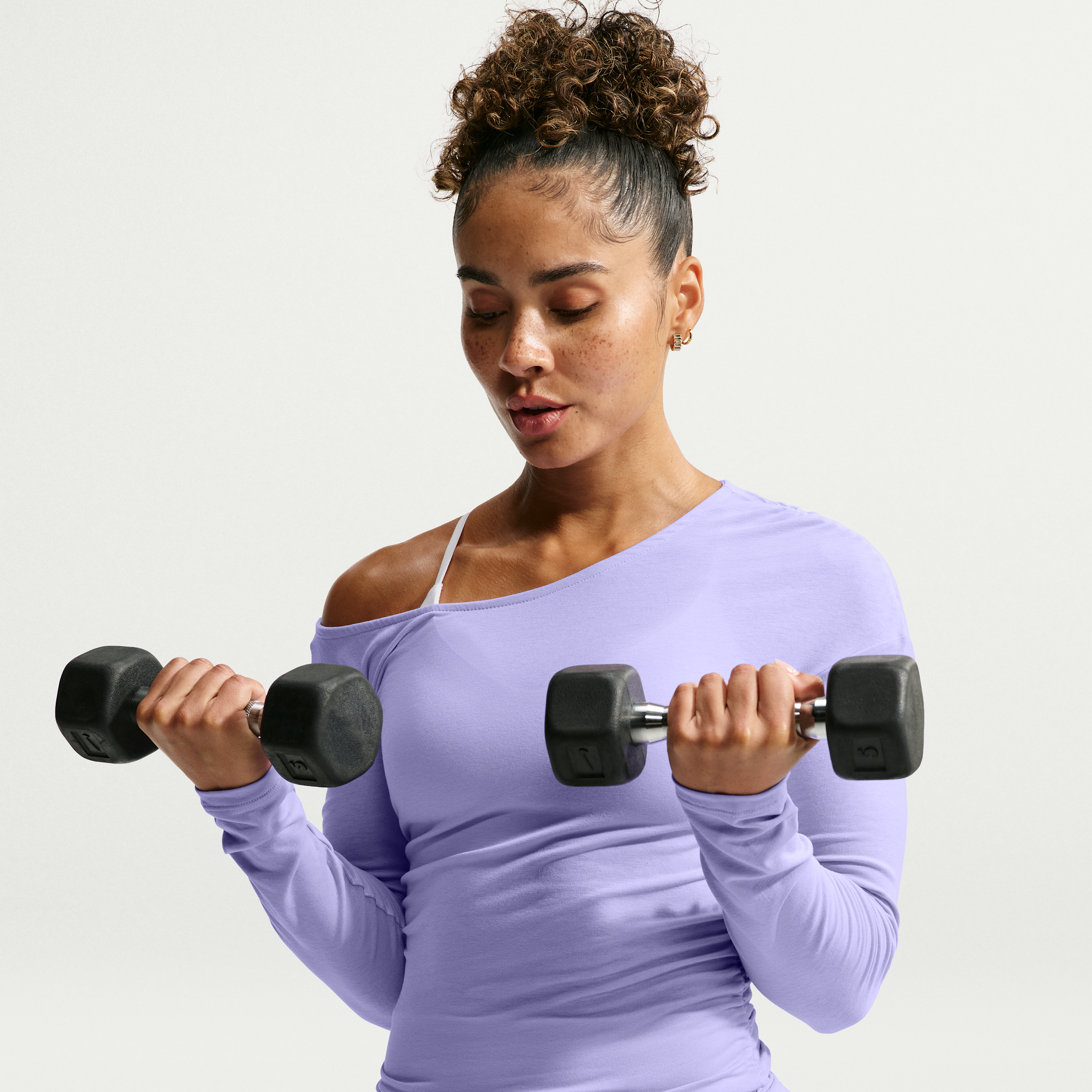 Nike Women's One Relaxed Dri-FIT Long-Sleeve Top in Purple | IU1422-580