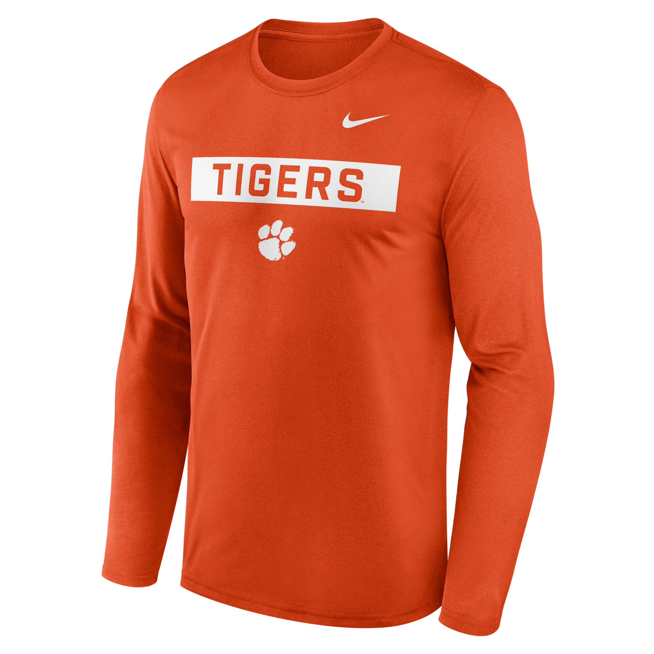 Nike Clemson Primetime Legend 2-hit  Men's Dri-fit College Long-sleeve T-shirt In Orange
