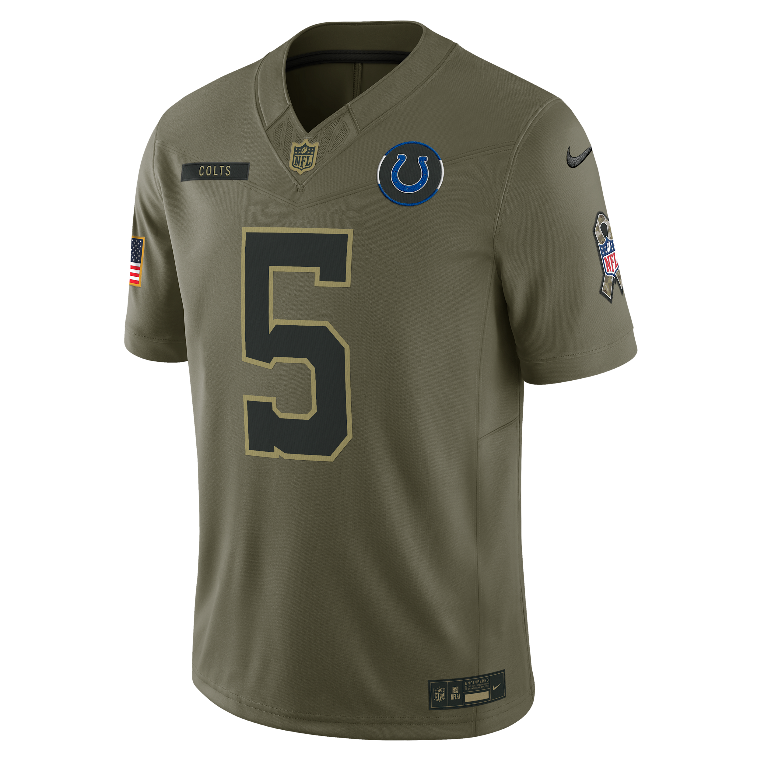 Nike Anthony Richardson Sr. Indianapolis Colts Salute To Service  Men's Dri-fit Nfl Limited Jersey In Brown
