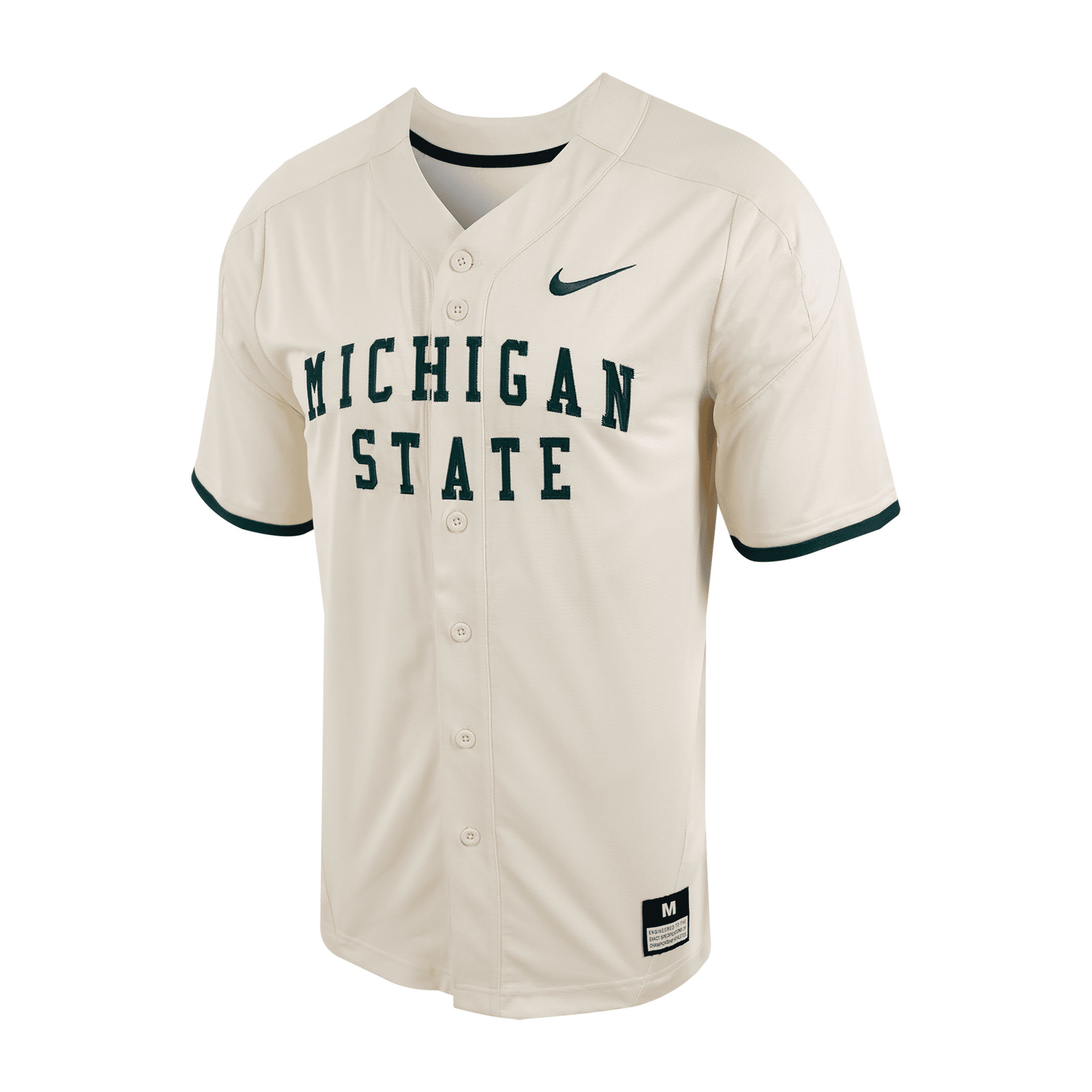 Shop Nike Michigan State  Men's College Full-button Baseball Jersey In Brown