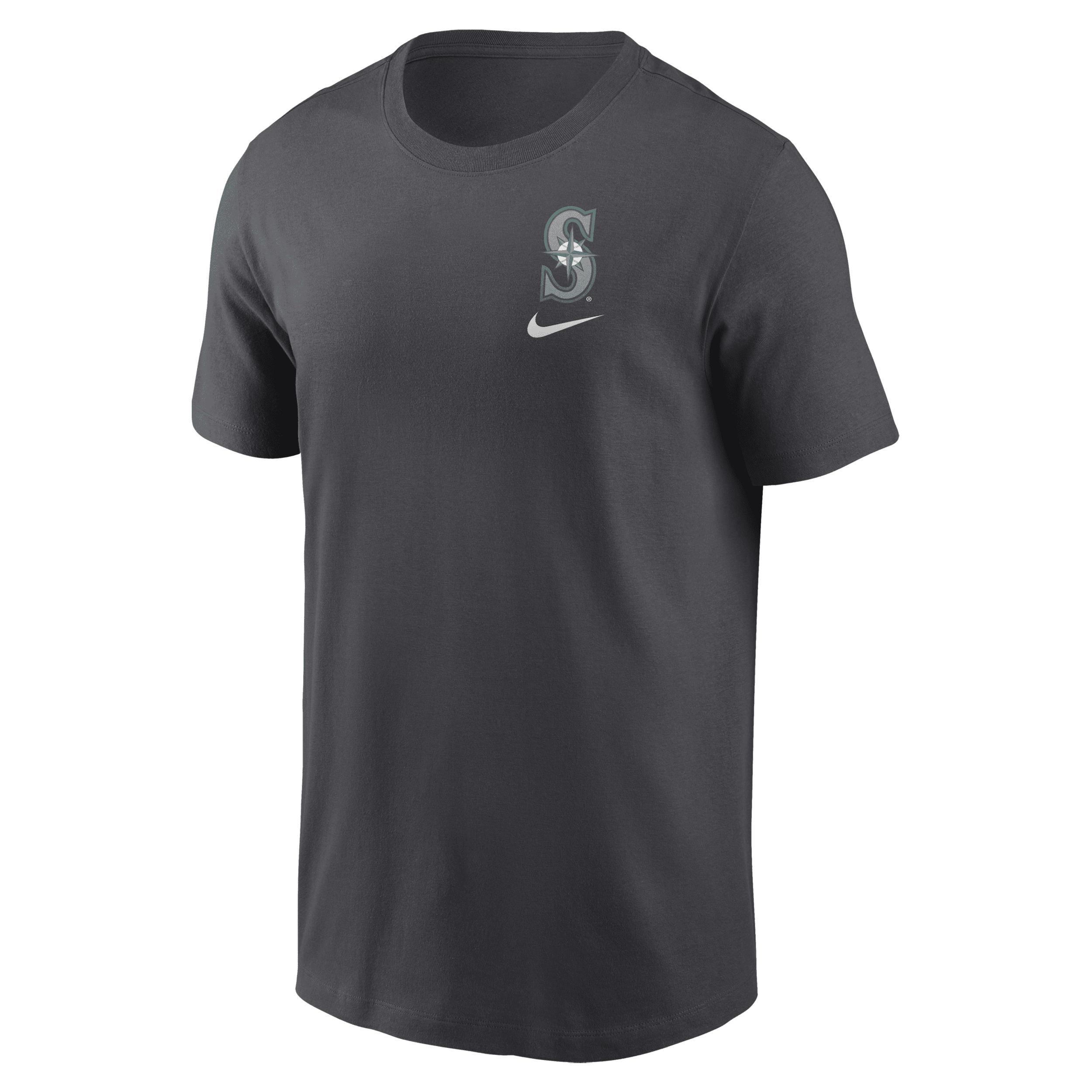 Shop Nike Seattle Mariners Logo Sketch Bar  Men's Mlb T-shirt In Grey