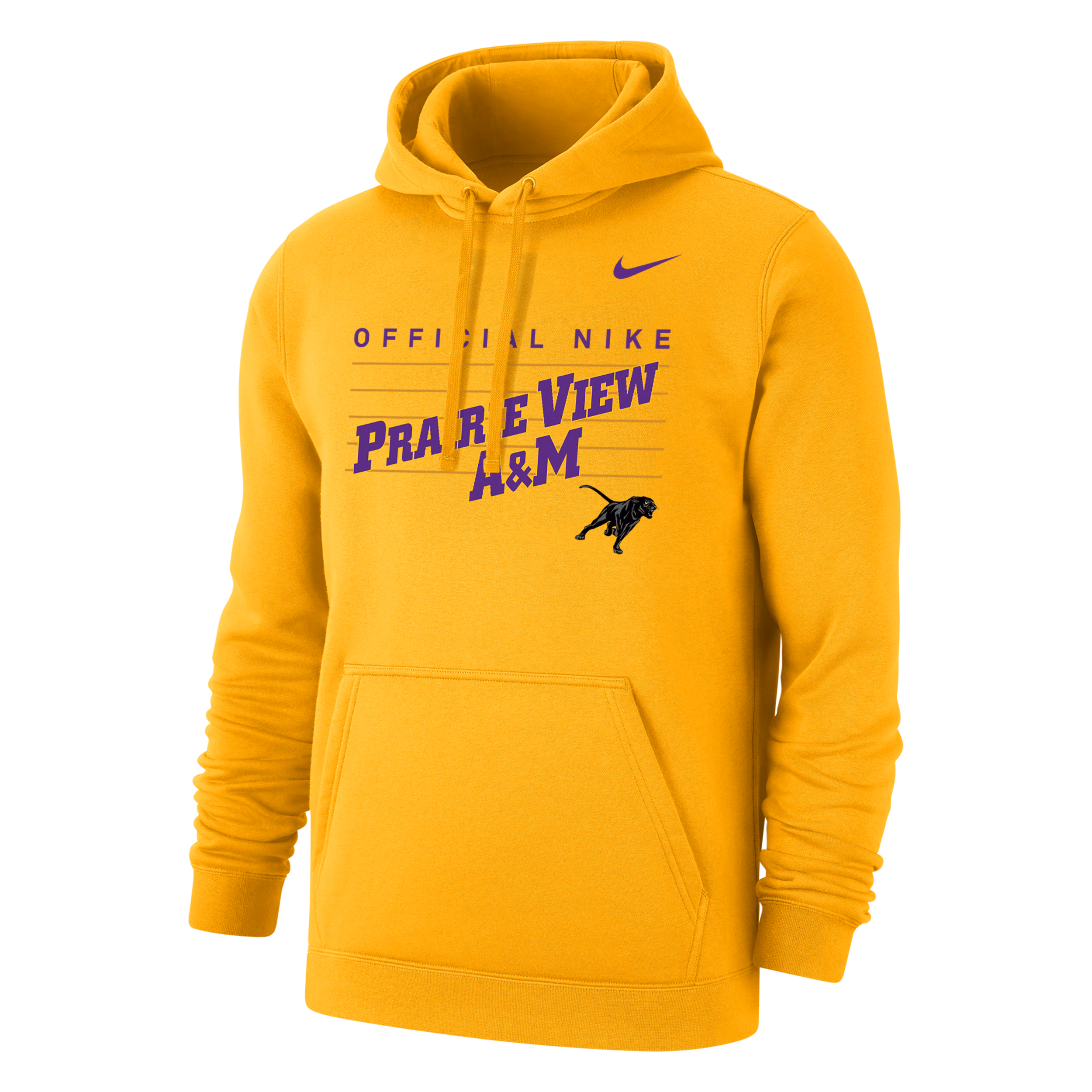 Nike Men's College Club Fleece (prairie View A&m) Hoodie In Yellow