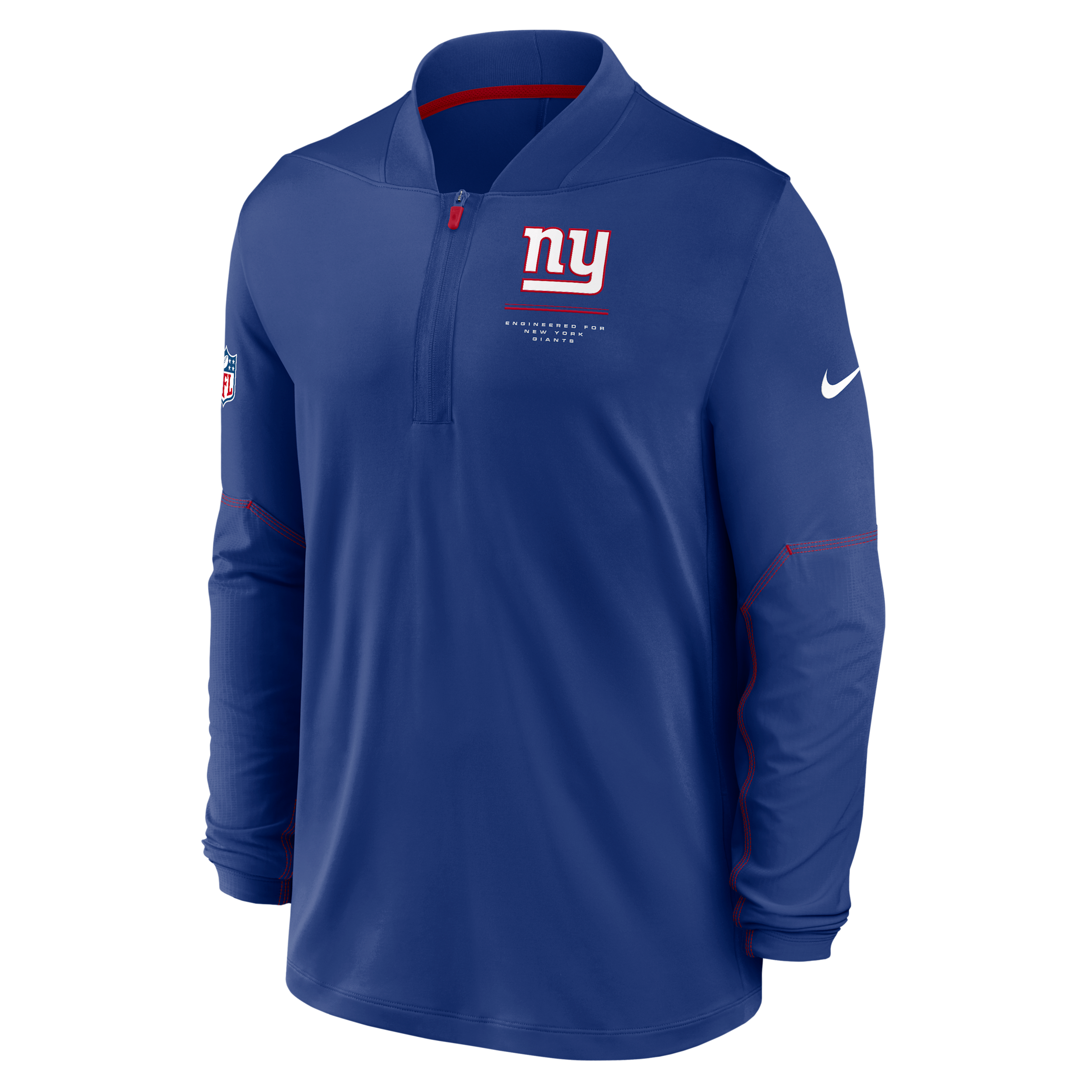 Men's Nike Royal New York Giants Sideline Logo Glory Midweight Dri-FIT Half-Zip Pullover