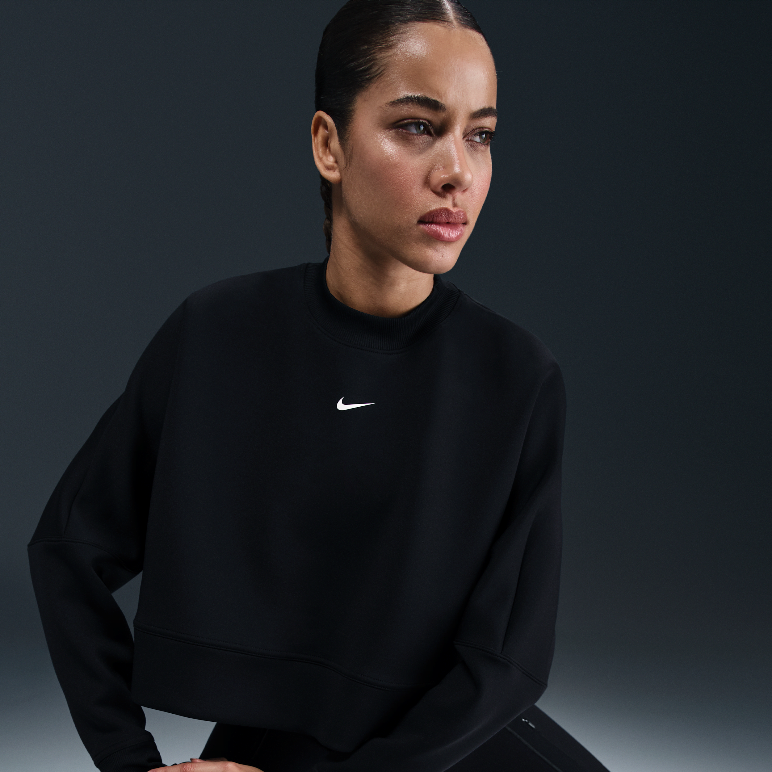 Nike Prima Dri-fit Oversize Sweatshirt In Black