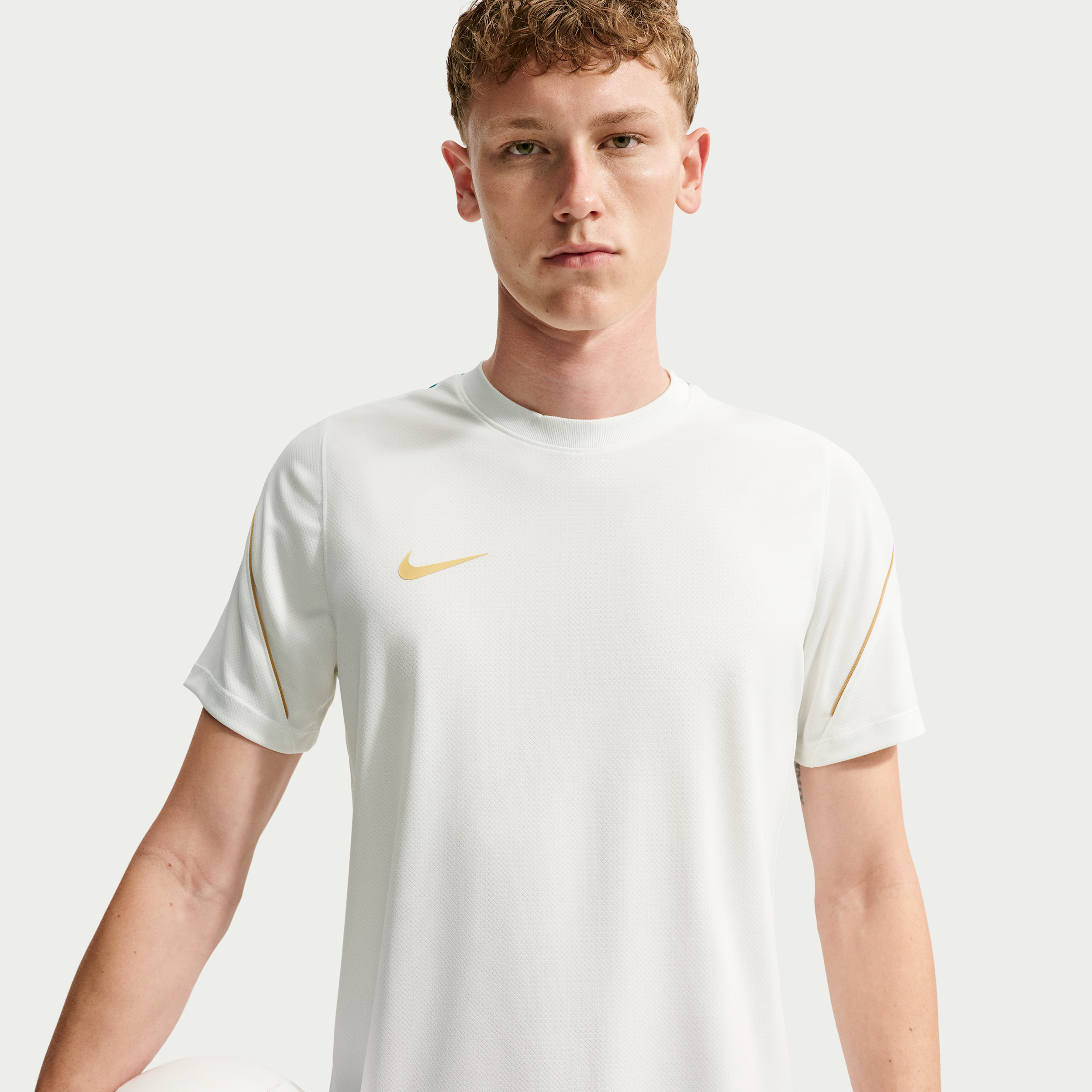 Nike Men's Strike Dri-FIT Short-Sleeve Soccer Top in White | IF1461-133