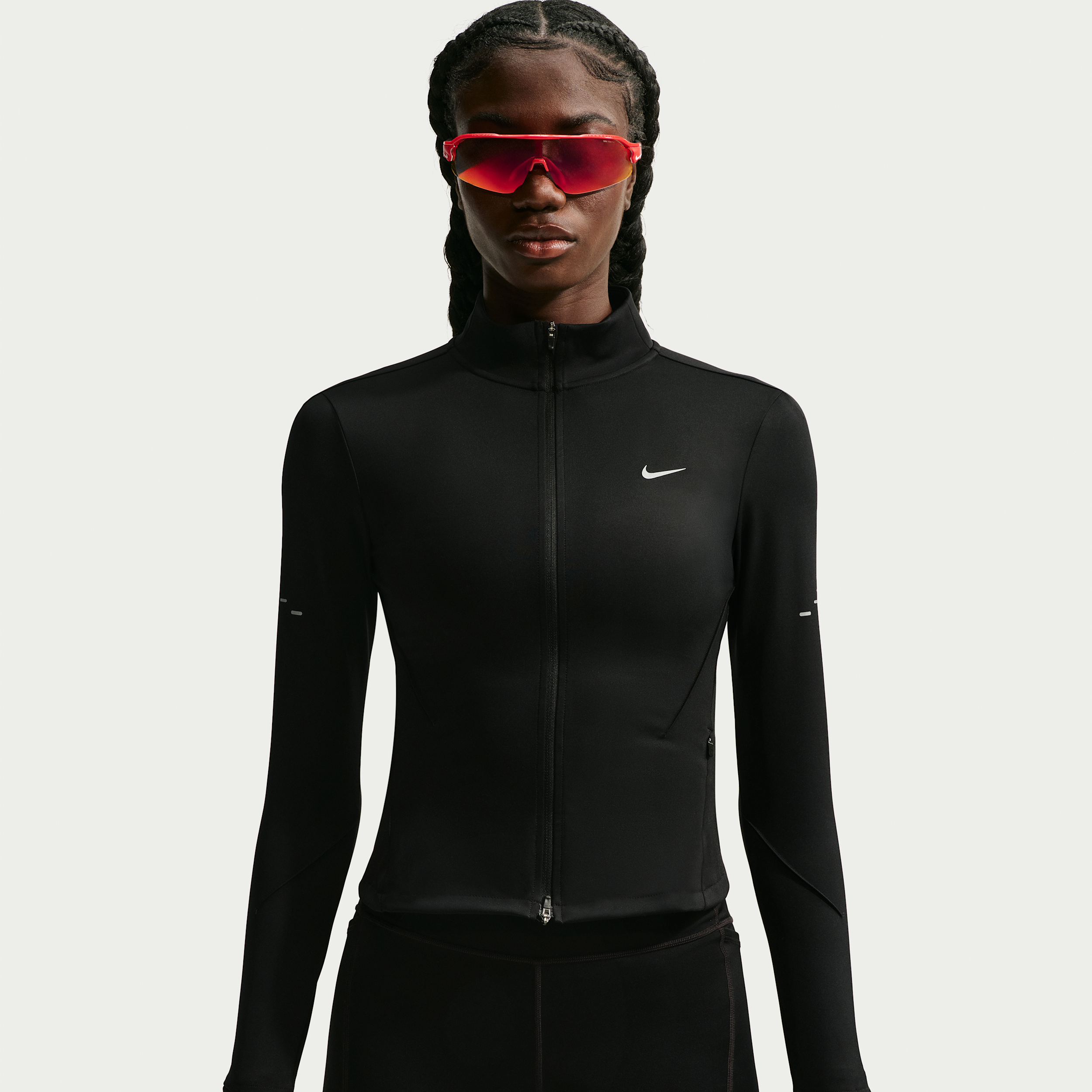Nike Women's Swift Dri-FIT Full-Zip Running Jacket in Black | IM7536-010