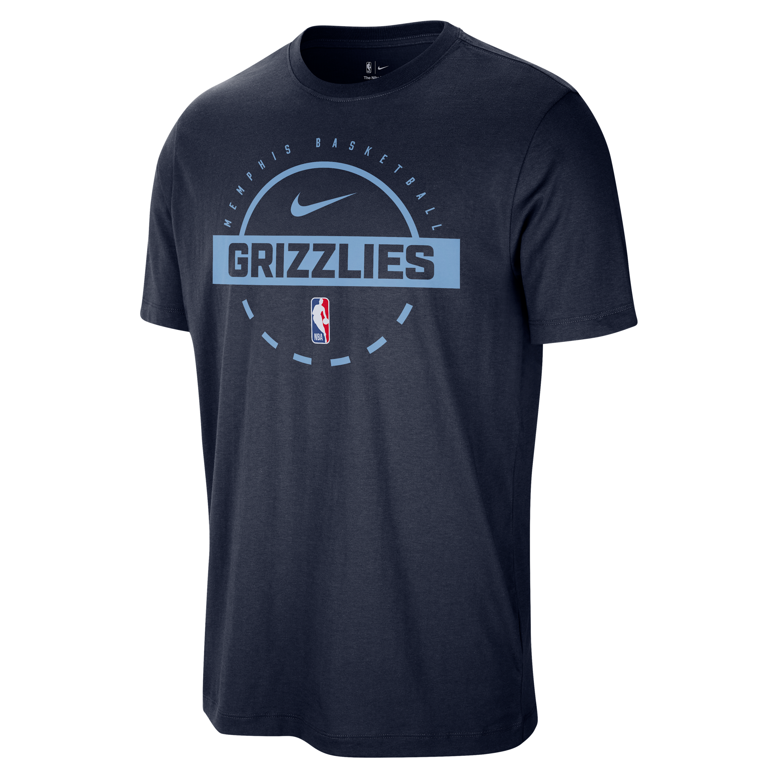 Nike Navy Memphis Grizzlies Authentic Practice T-shirt In Blue
