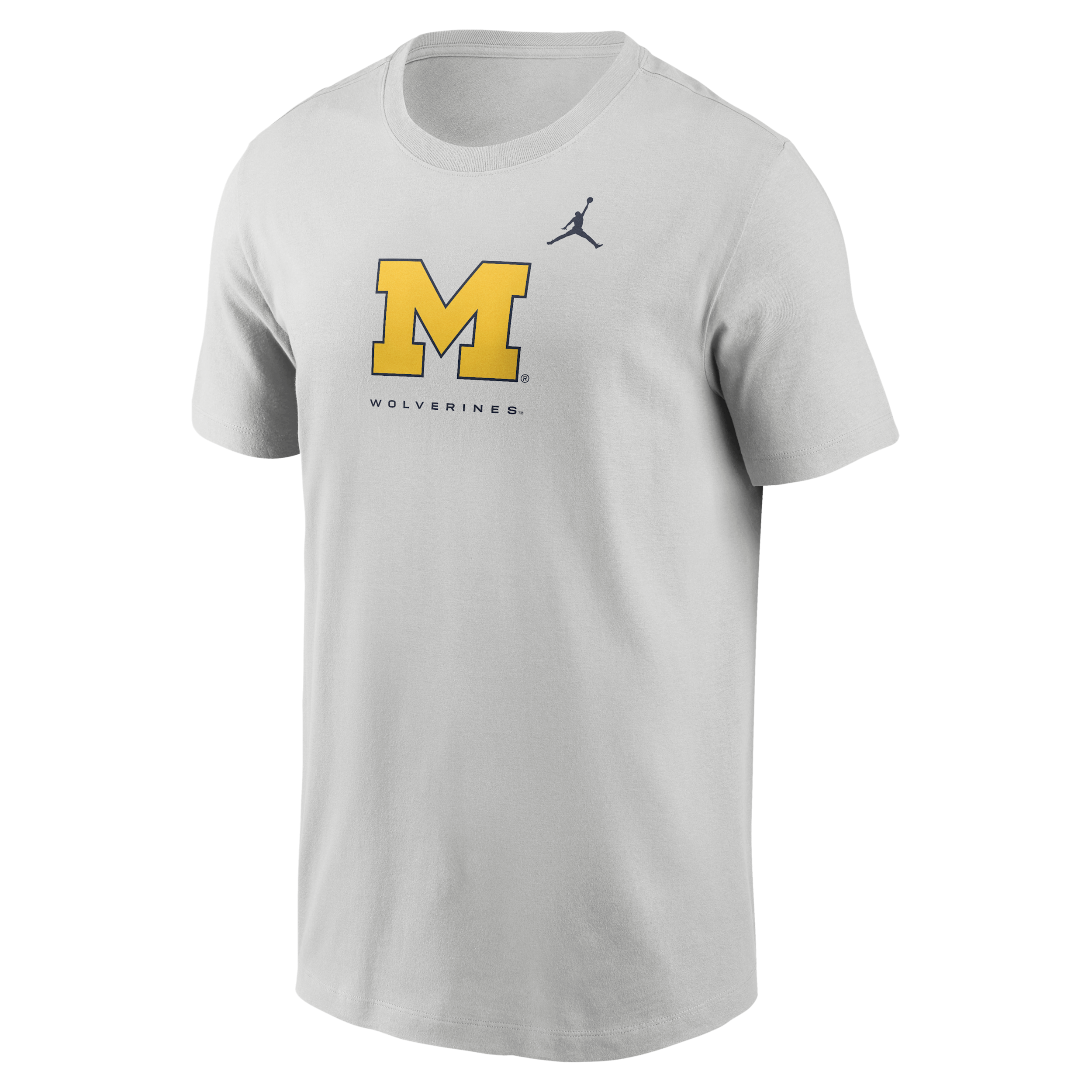 Nike Men's Michigan Courtside Jordan Brand Dri-FIT College T-Shirt in Grey | 0JET0BBMWN-L7G