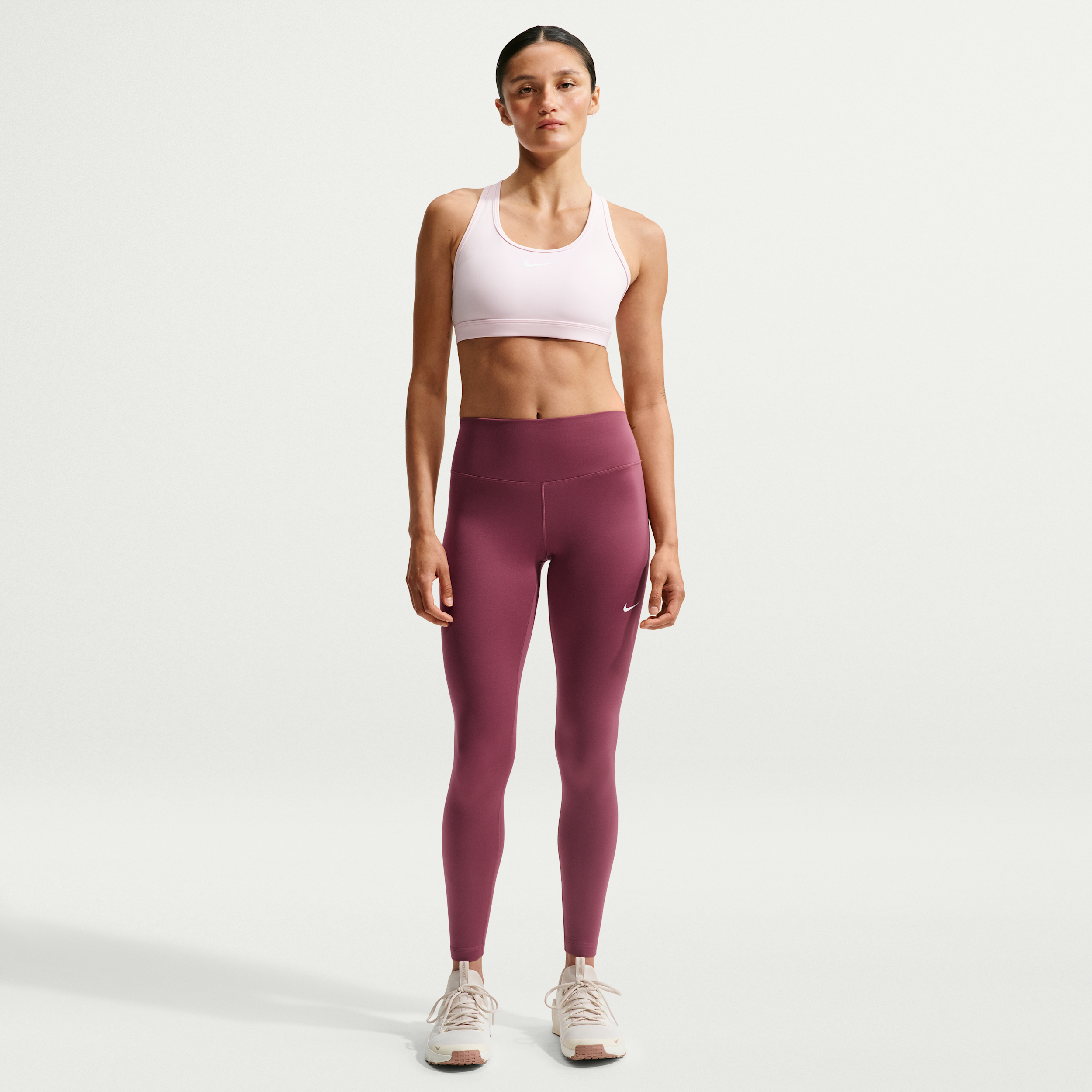 Nike Women's One Therma-FIT High-Waisted Full-Length Leggings in Red | HV2298-654