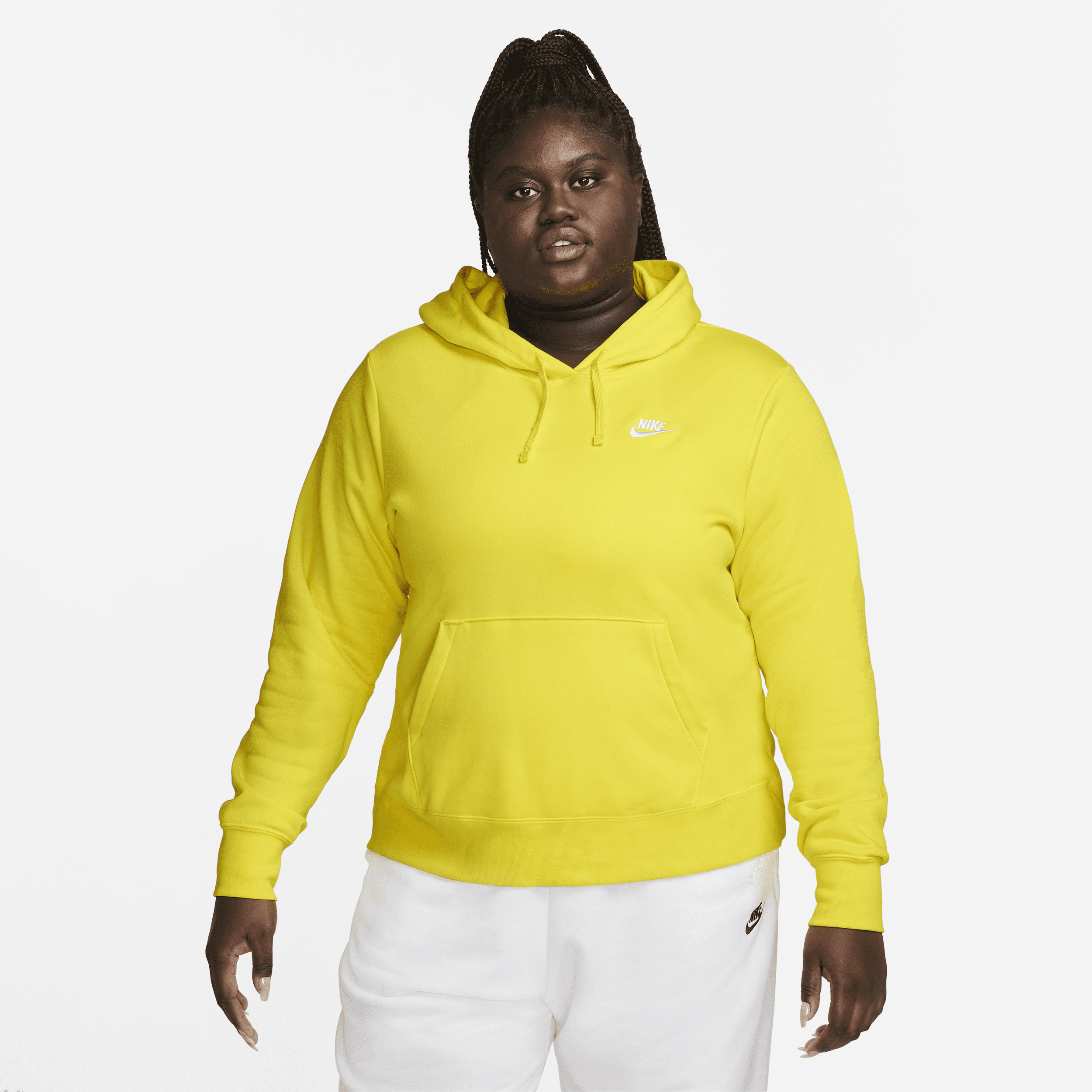 Nike Women's  Sportswear Club Fleece Pullover Hoodie (plus Size) In Yellow