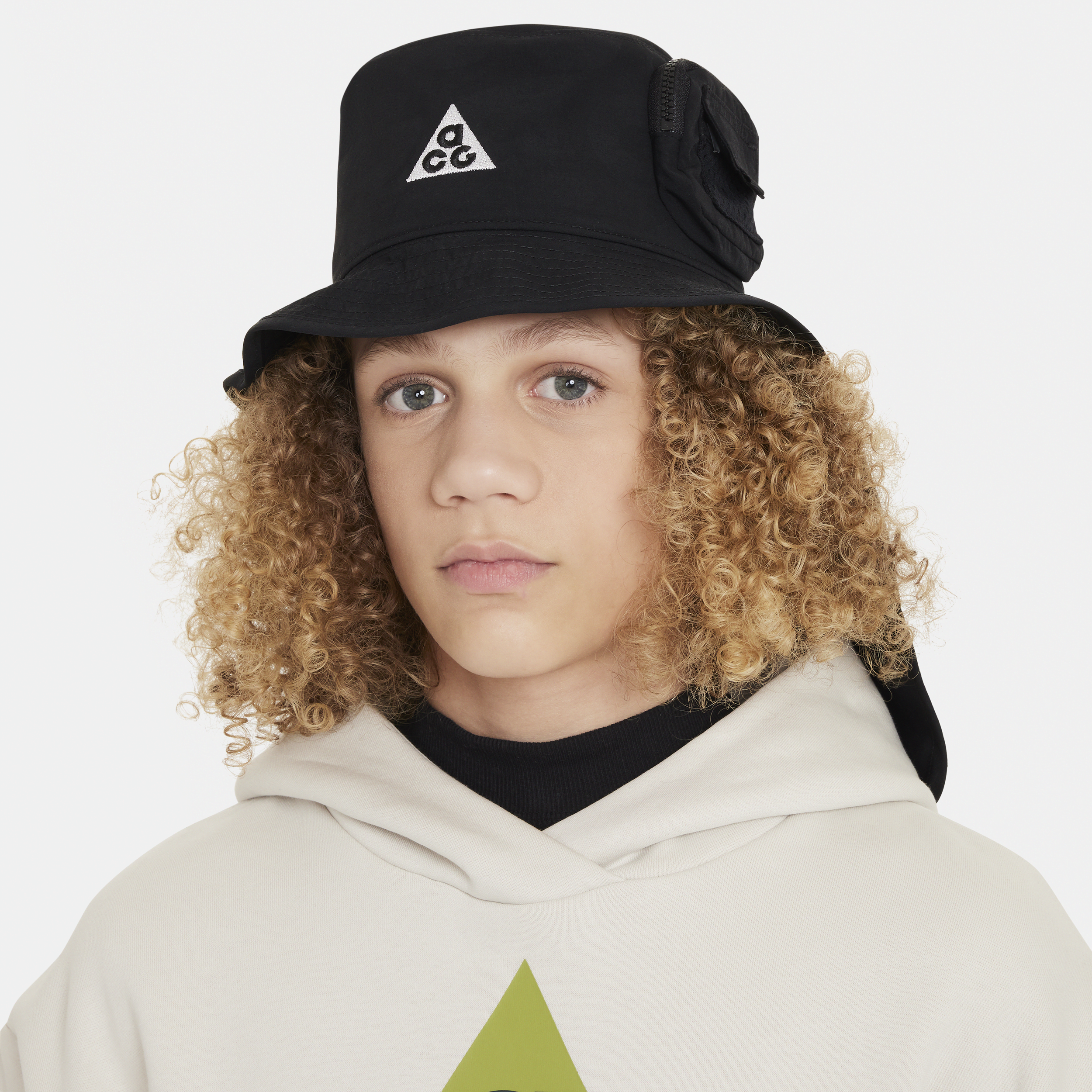 Shop Nike Acg Apex Kids' Bucket Hat In Black