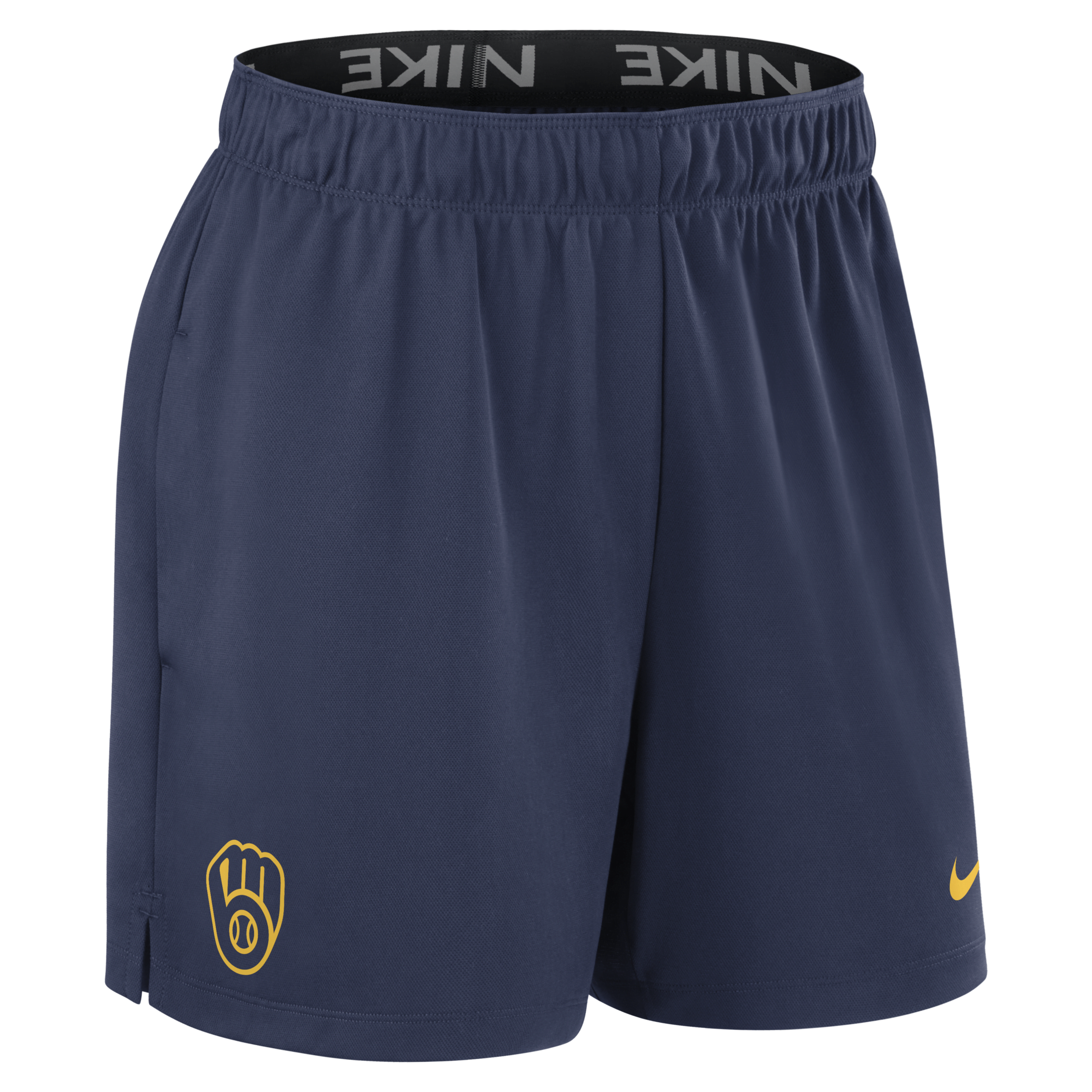 Nike Milwaukee Brewers Authentic Collection Practice  Women's Dri-fit Mlb Shorts In Blue