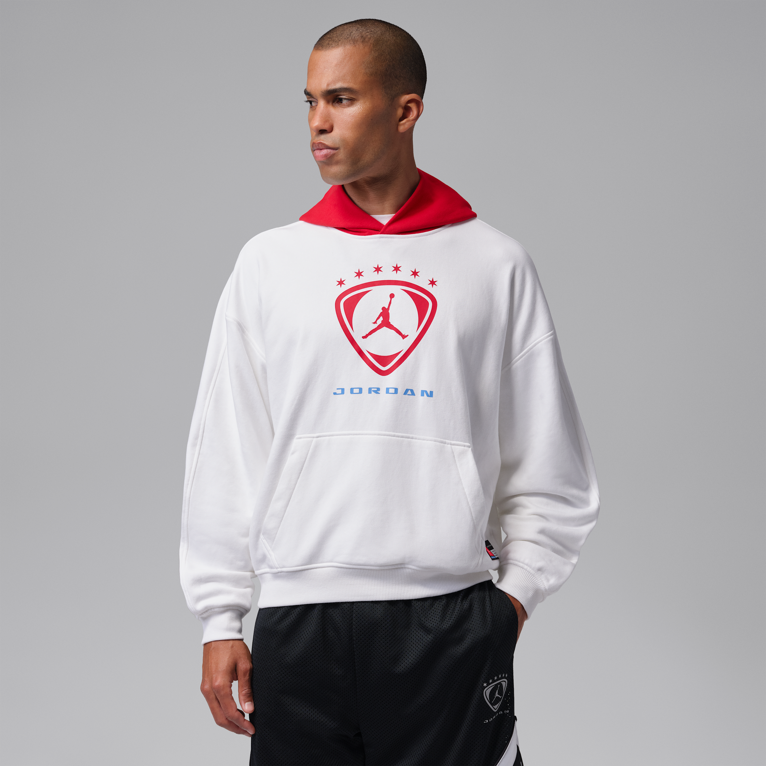 Men's Jordan Brooklyn Fleece Pullover Hoodie in White | IM8993-100