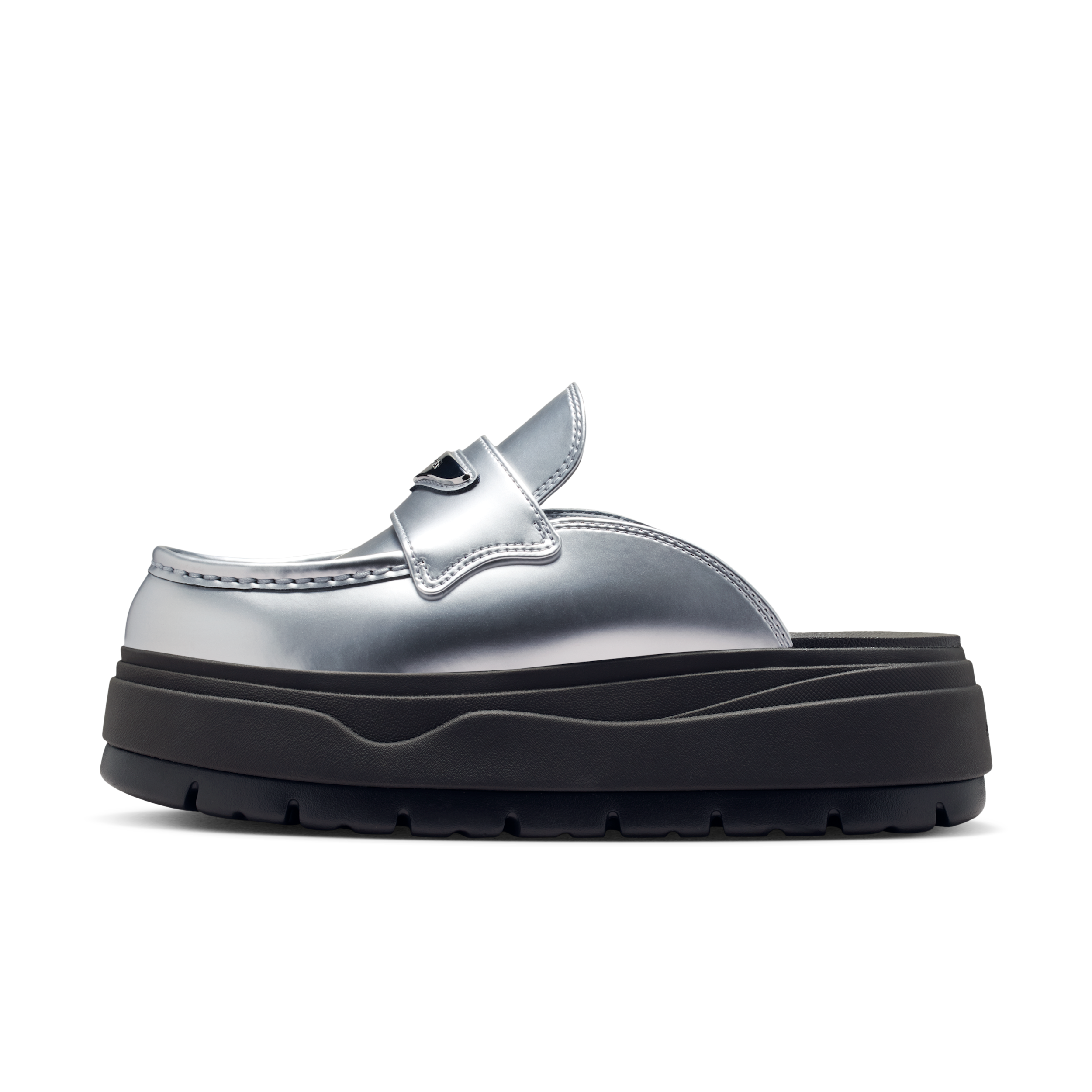 Jordan Women's Air Mule SE Casual Shoes in Metallic Silver/Shadow Brown/Wolf Grey Size: 6.0