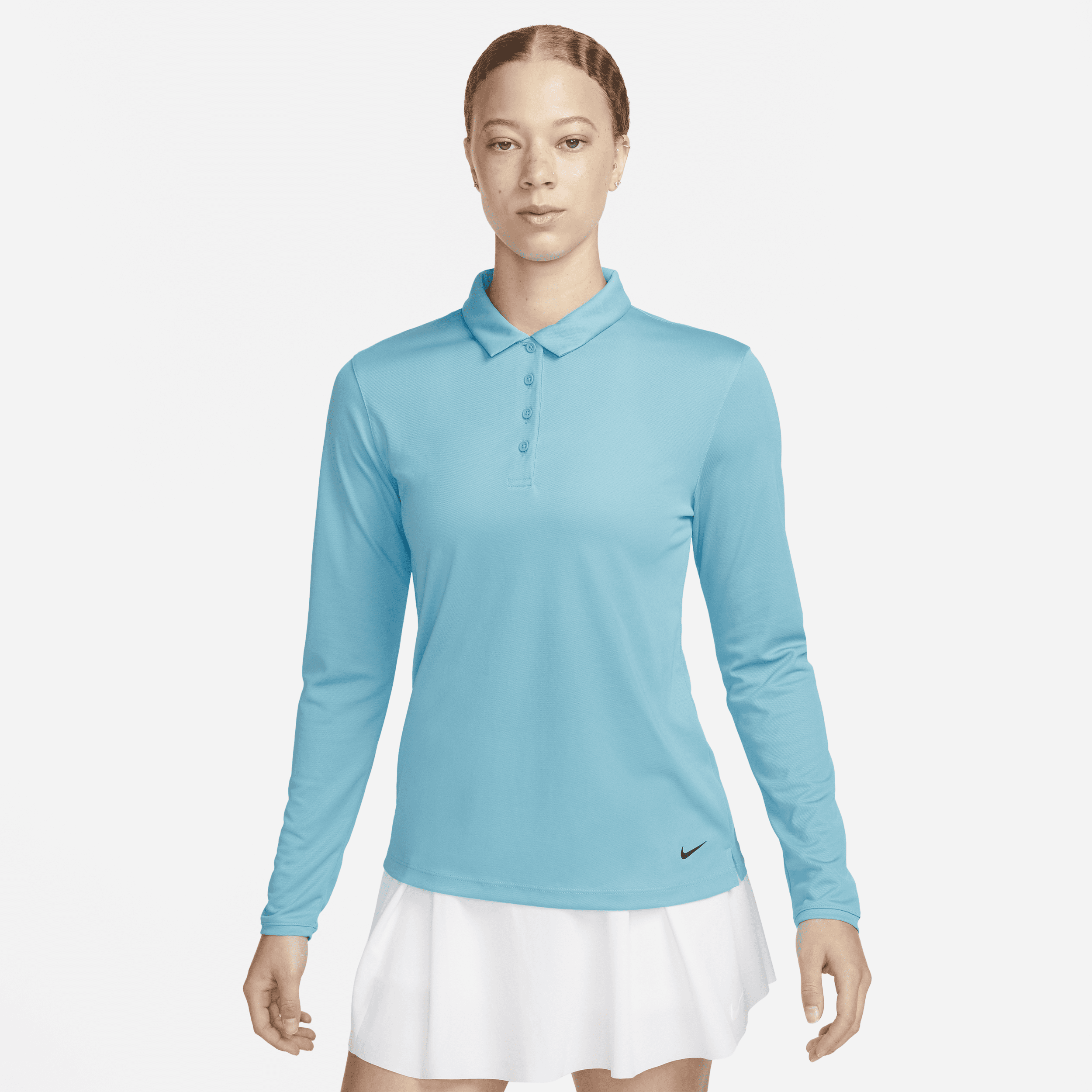 Nike Women's Dri-fit Victory Long-sleeve Golf Polo In Blue