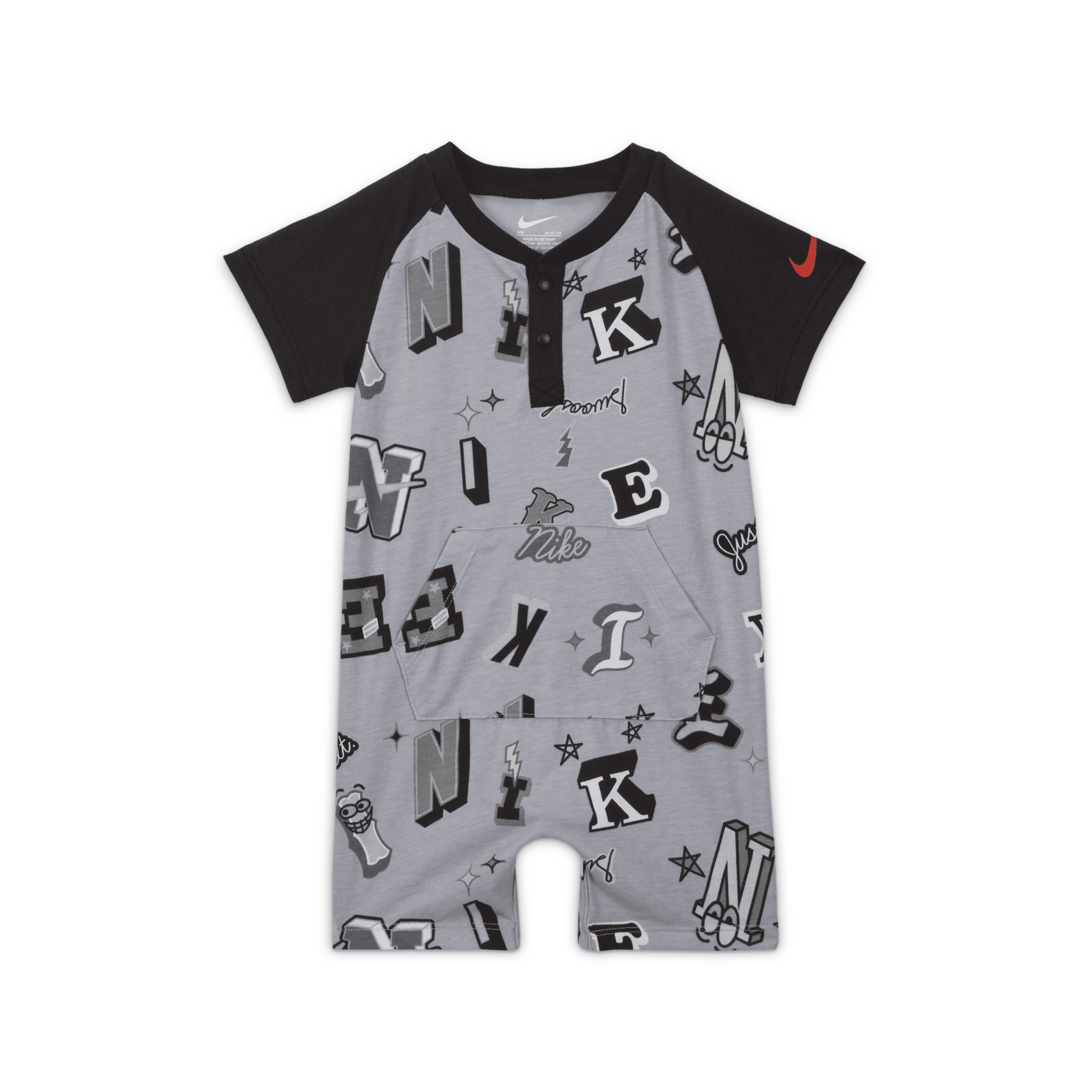 Nike Sportswear Next Gen Baby (0-9m) Tee Romper In Grey