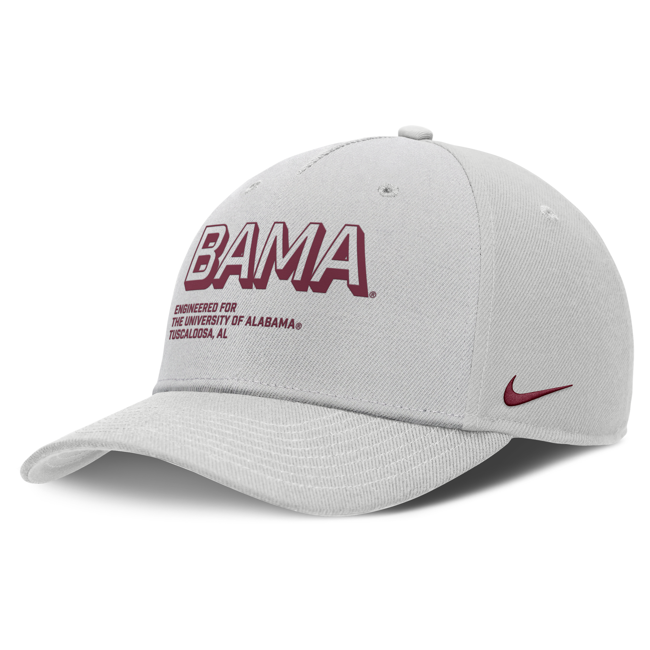Nike Gray Alabama Crimson Tide 2025 Sideline Dust Pinched Rise Adjustable Hat In Gray