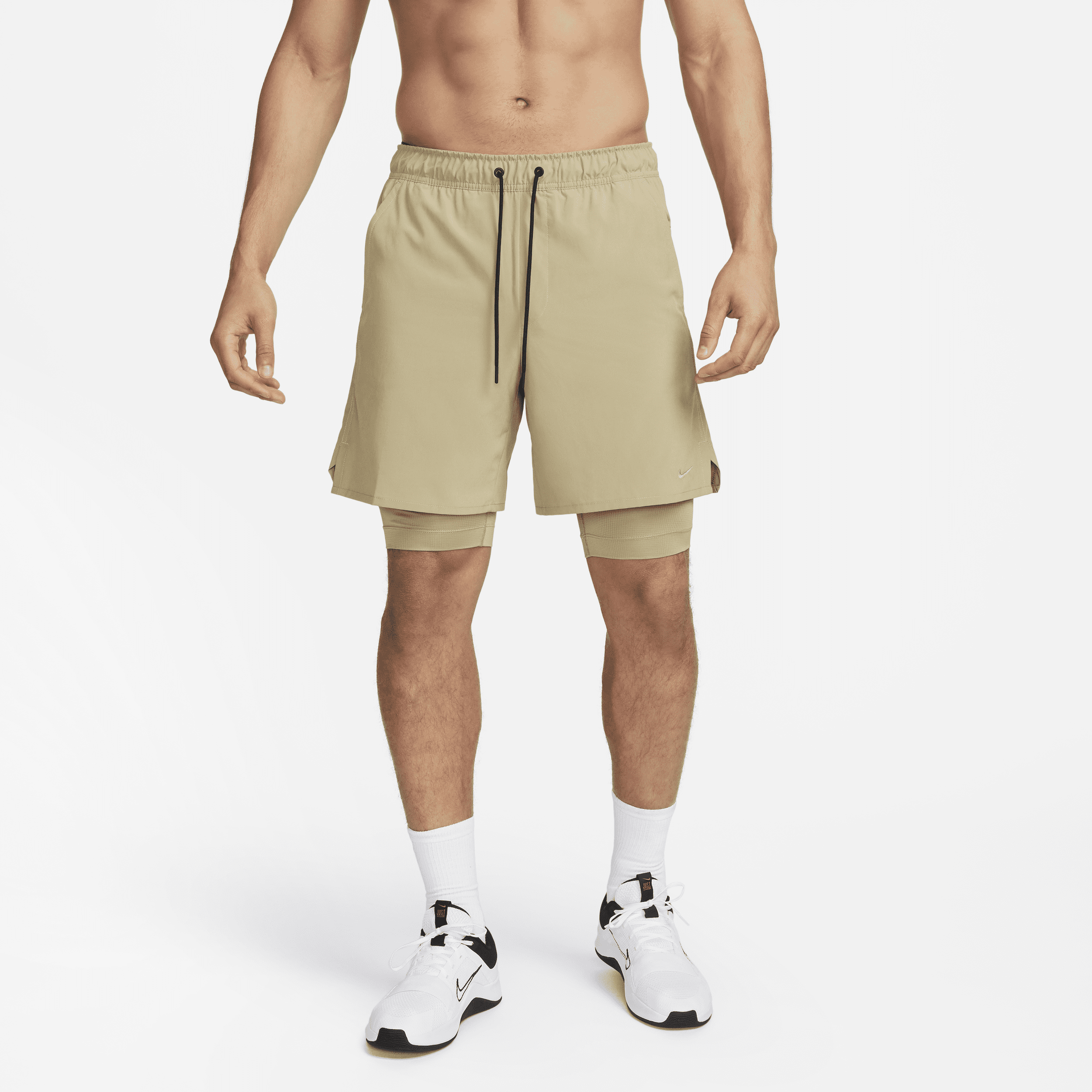 Shop Nike Men's Unlimited Dri-fit 7" 2-in-1 Versatile Shorts In Brown