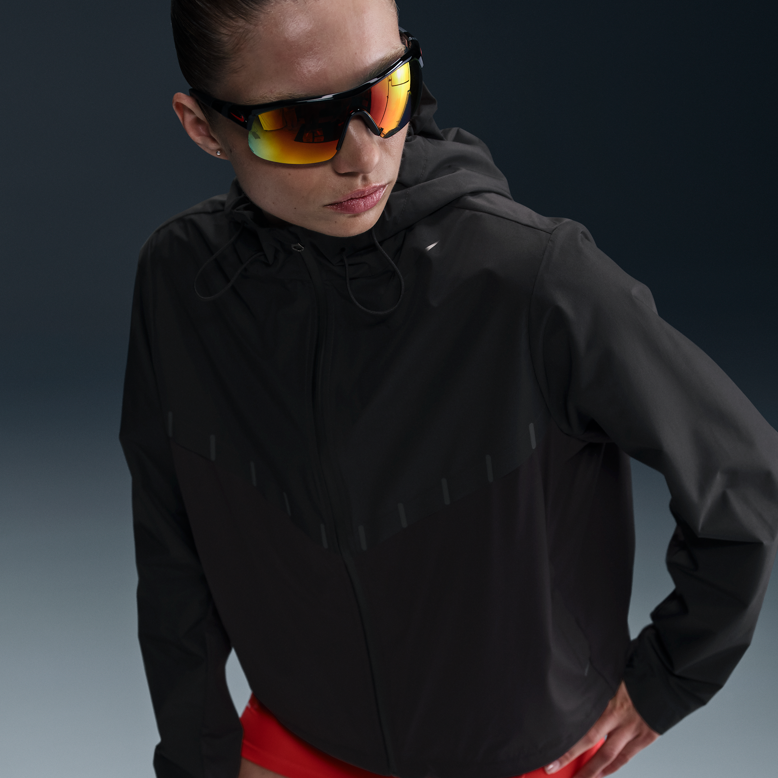 Nike Women's Aeroswift Aerogami Storm-fit Running Jacket In Black